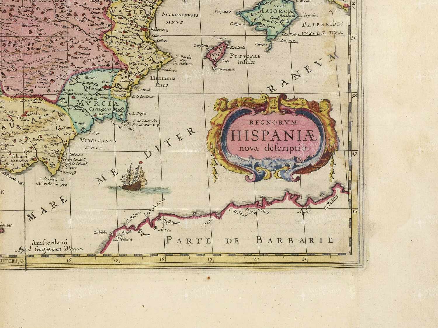 Map bottom right quadrant