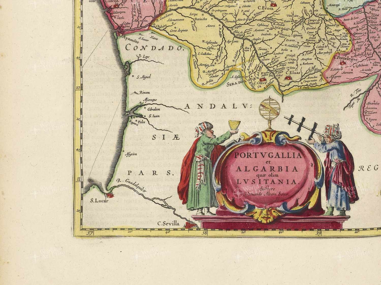 Map bottom left quadrant