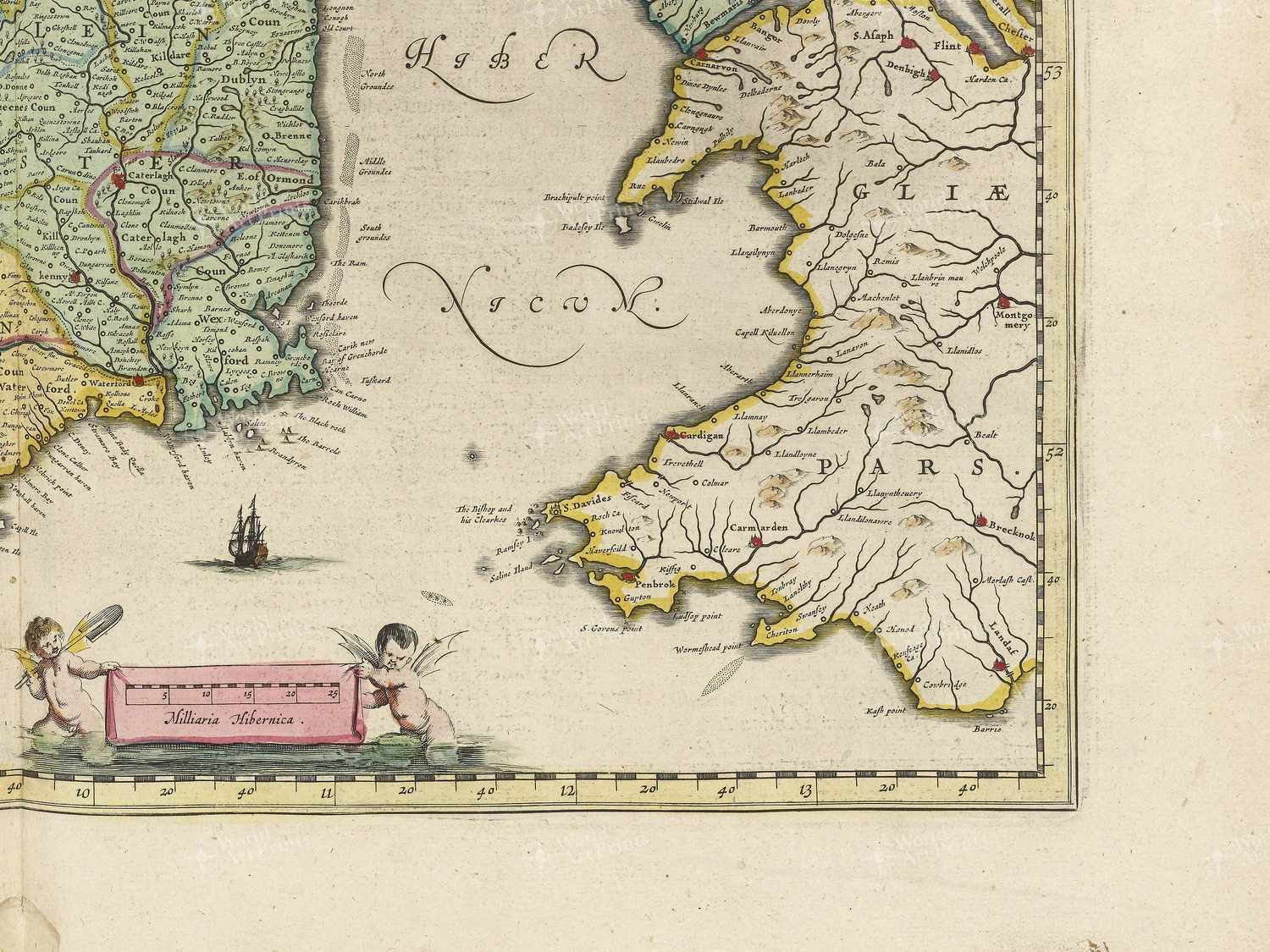 Map bottom right quadrant
