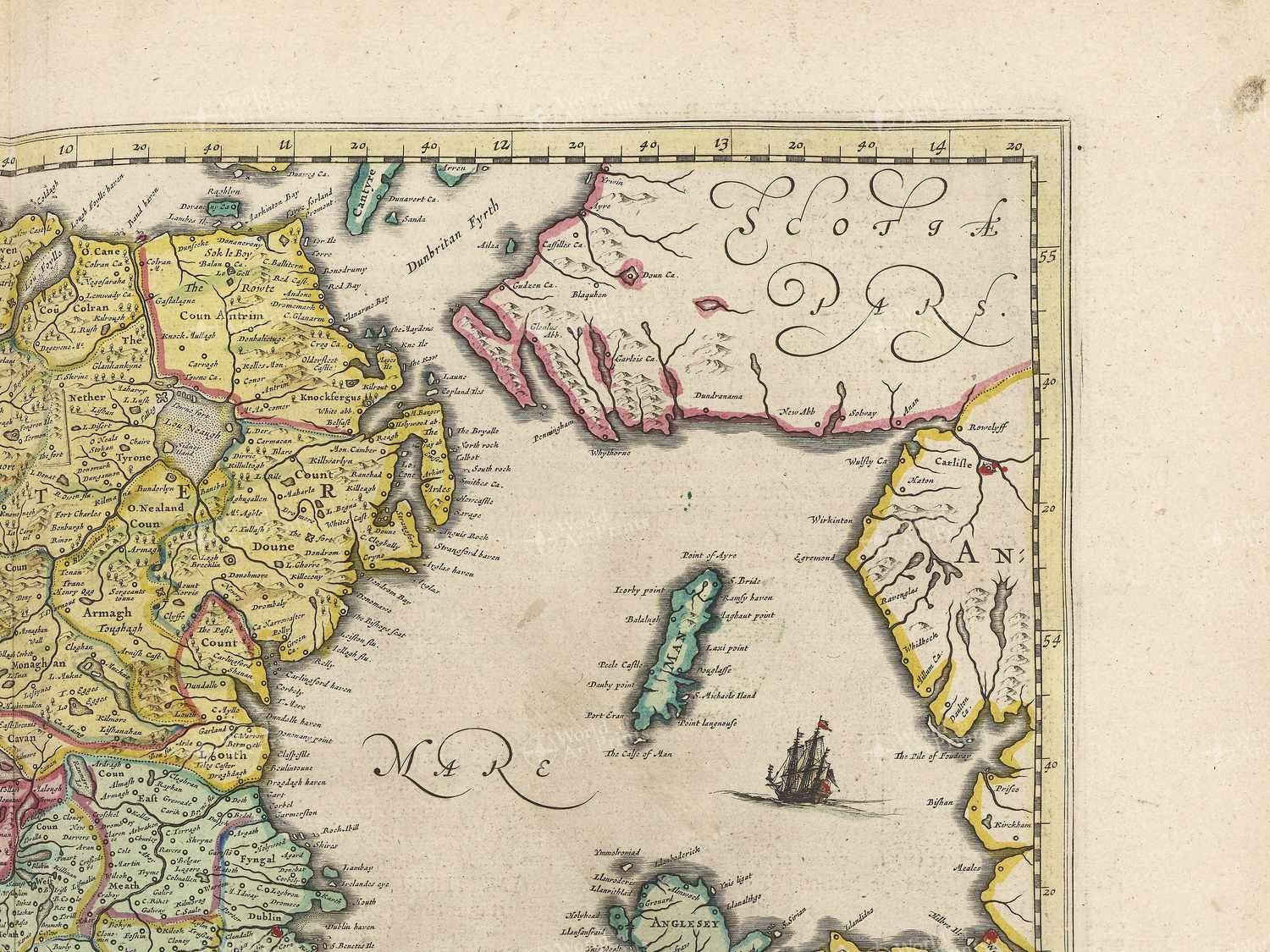 Map top right quadrant