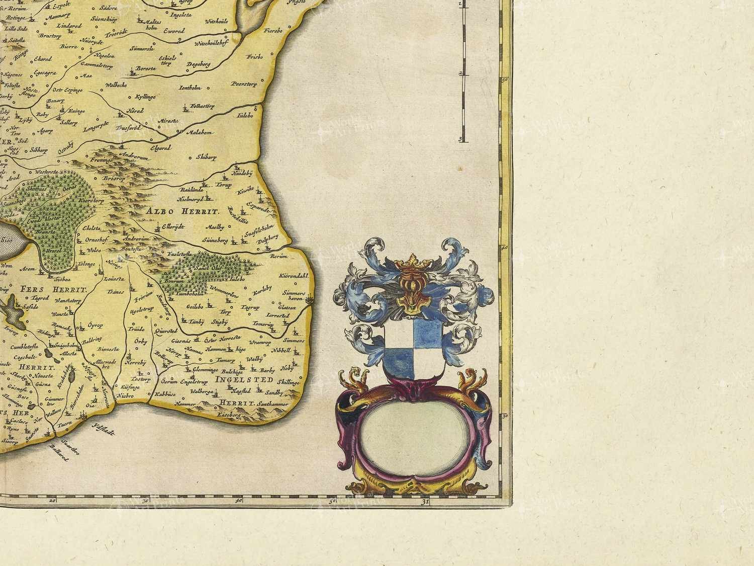 Map bottom right quadrant
