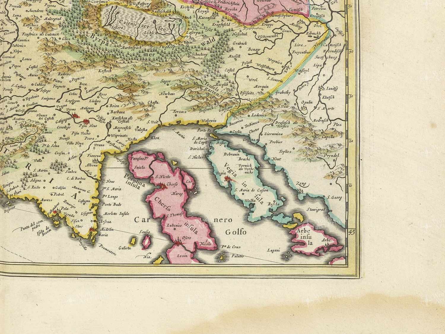 Map bottom right quadrant