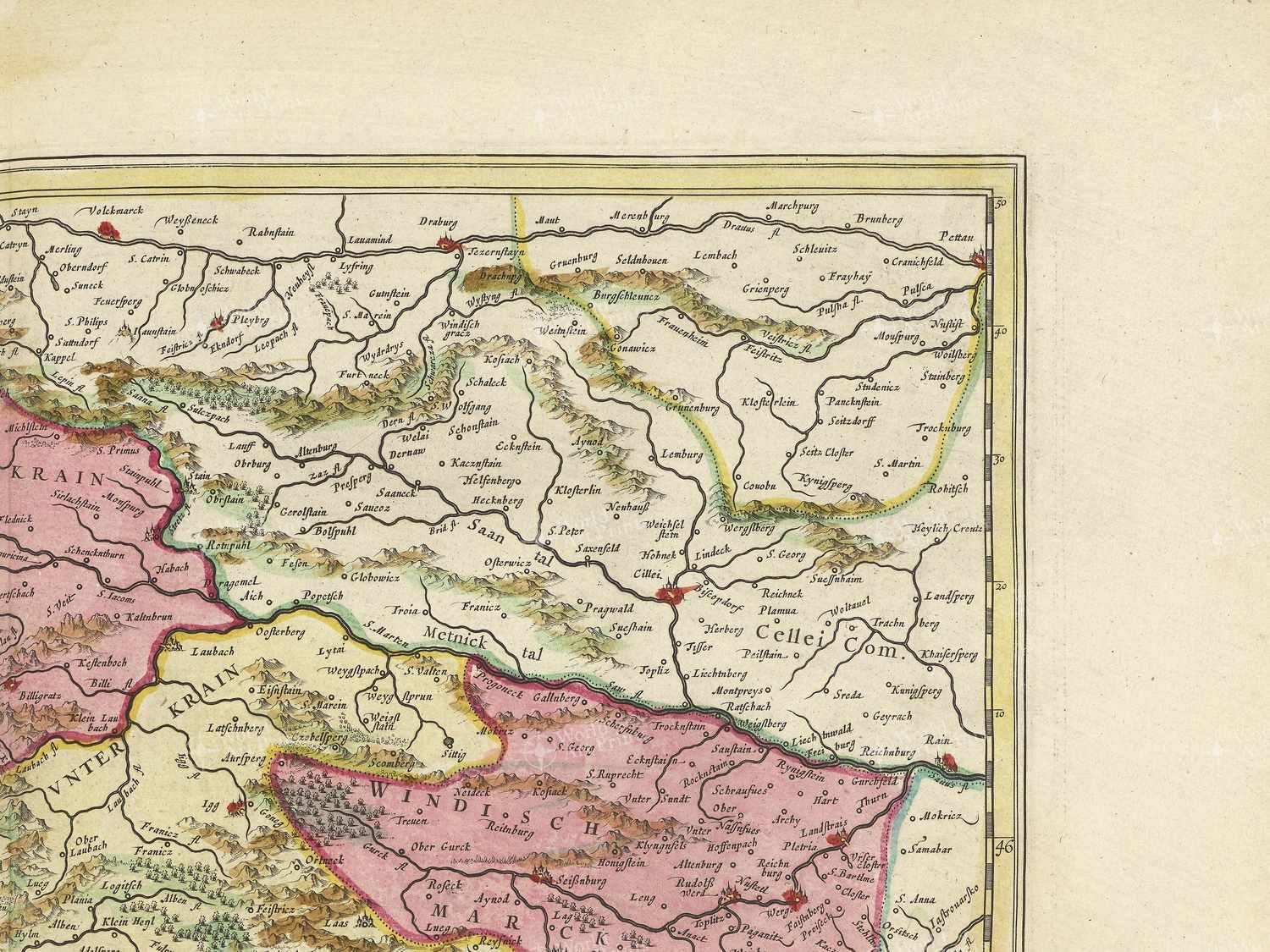 Map top right quadrant