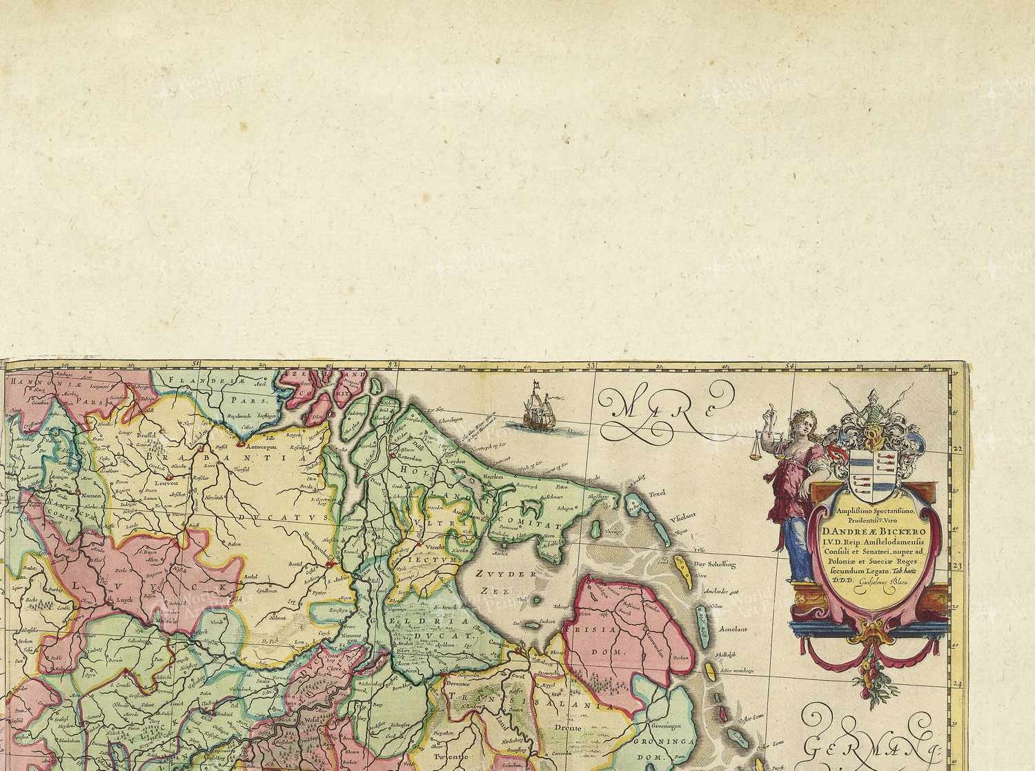 Map top right quadrant