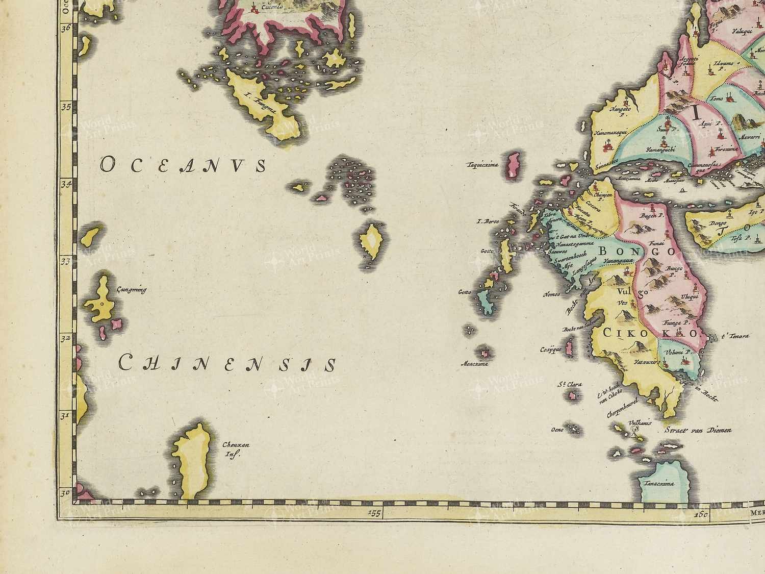 Map bottom left quadrant