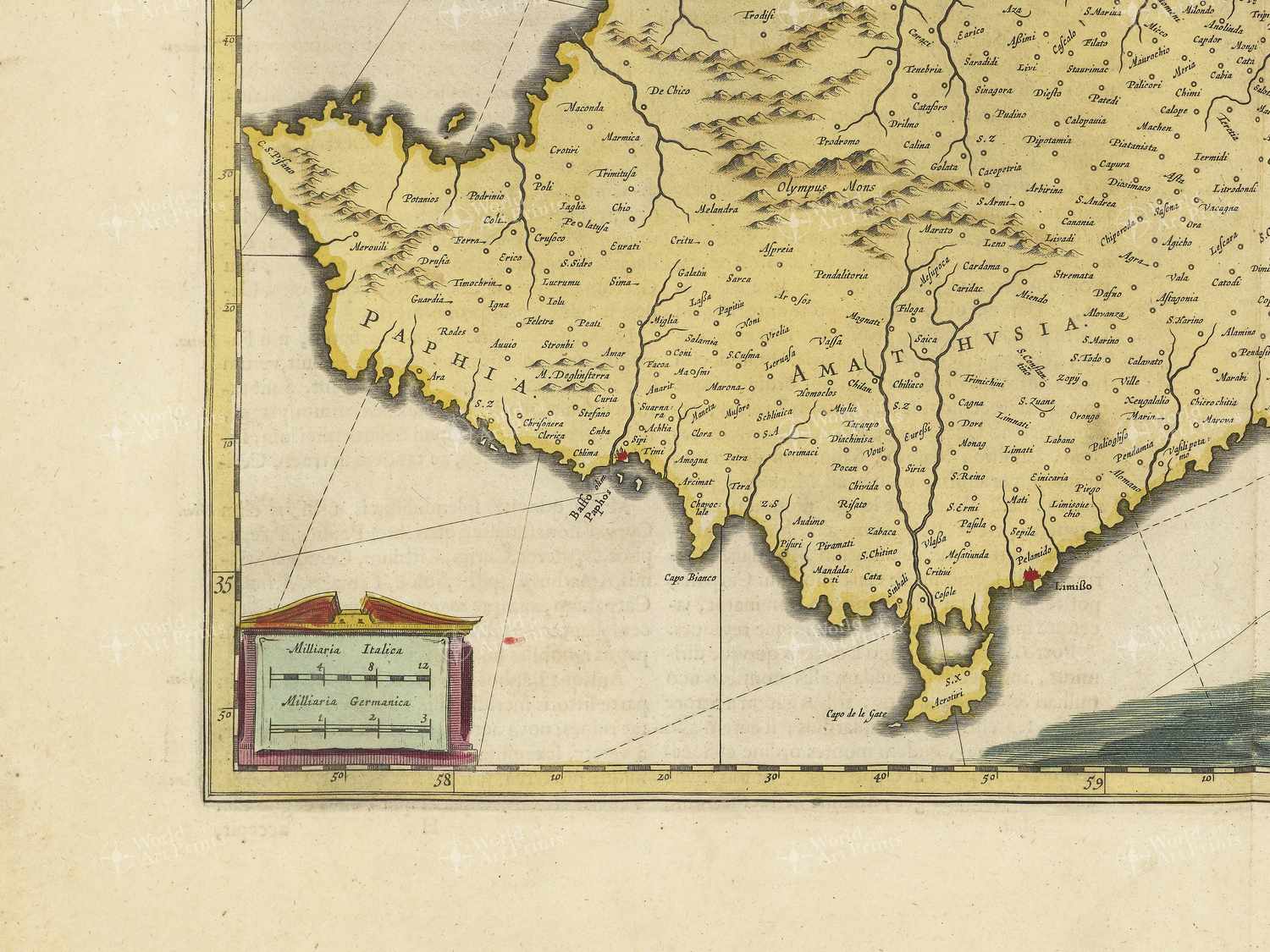 Map bottom left quadrant