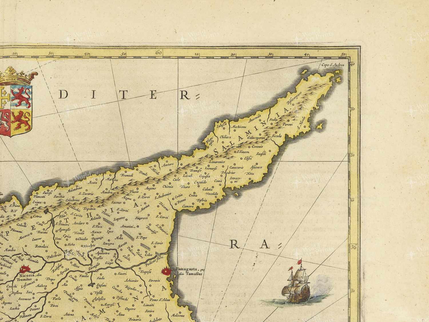 Map top right quadrant