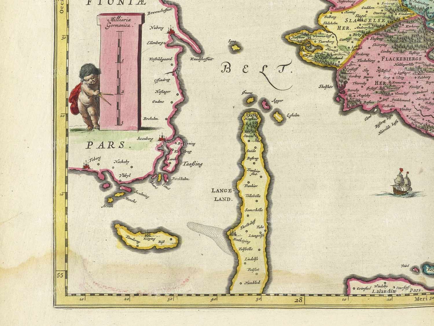 Map bottom left quadrant