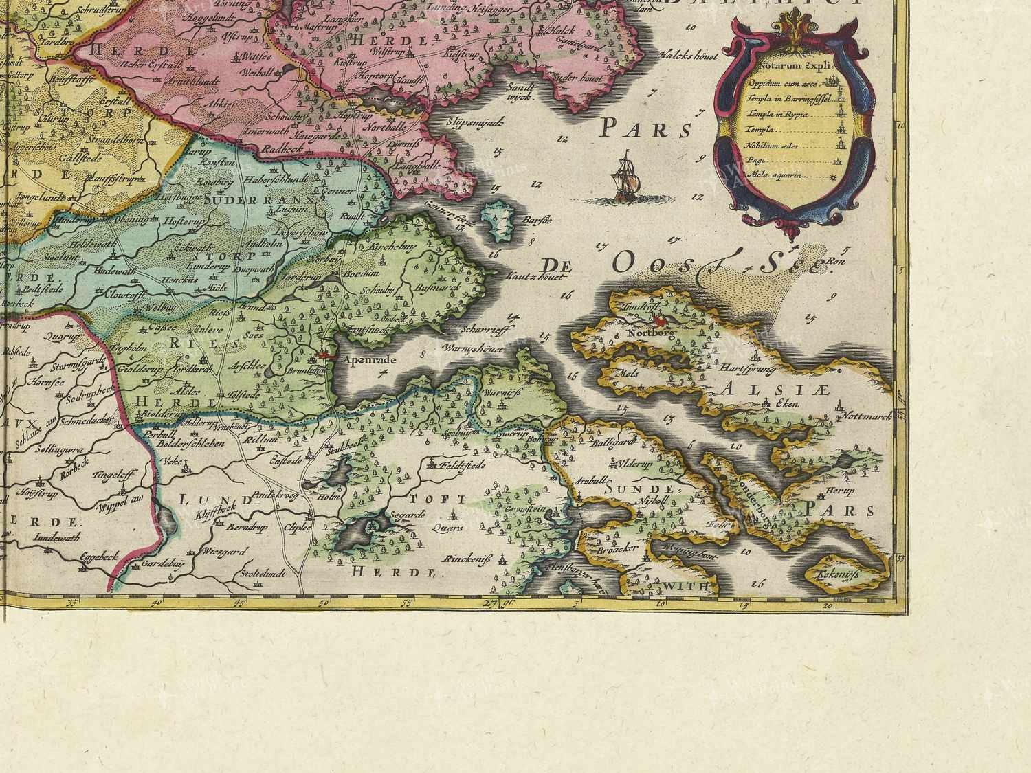 Map bottom right quadrant