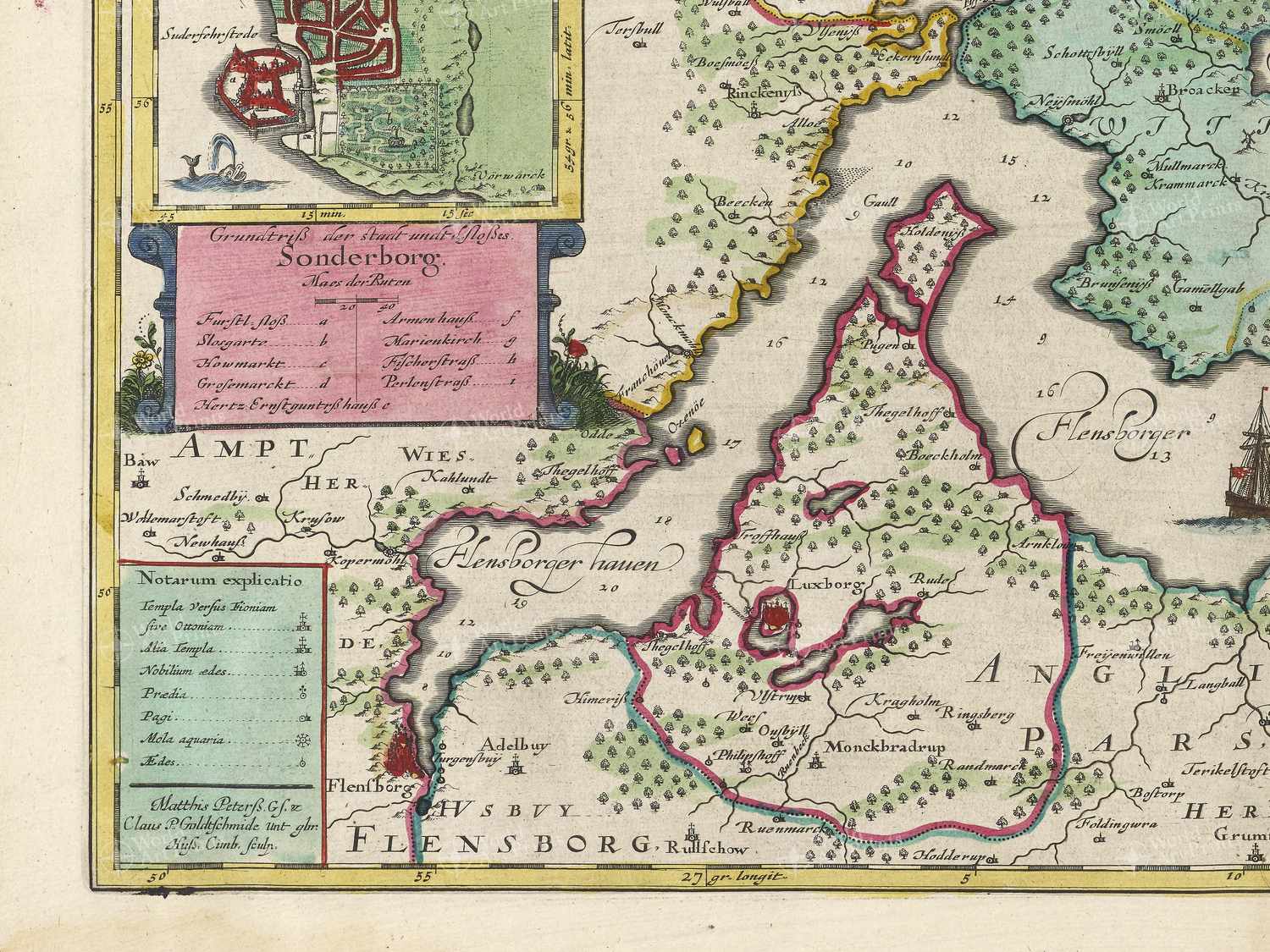 Map bottom left quadrant