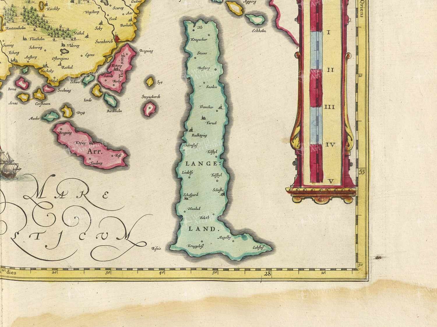 Map bottom right quadrant