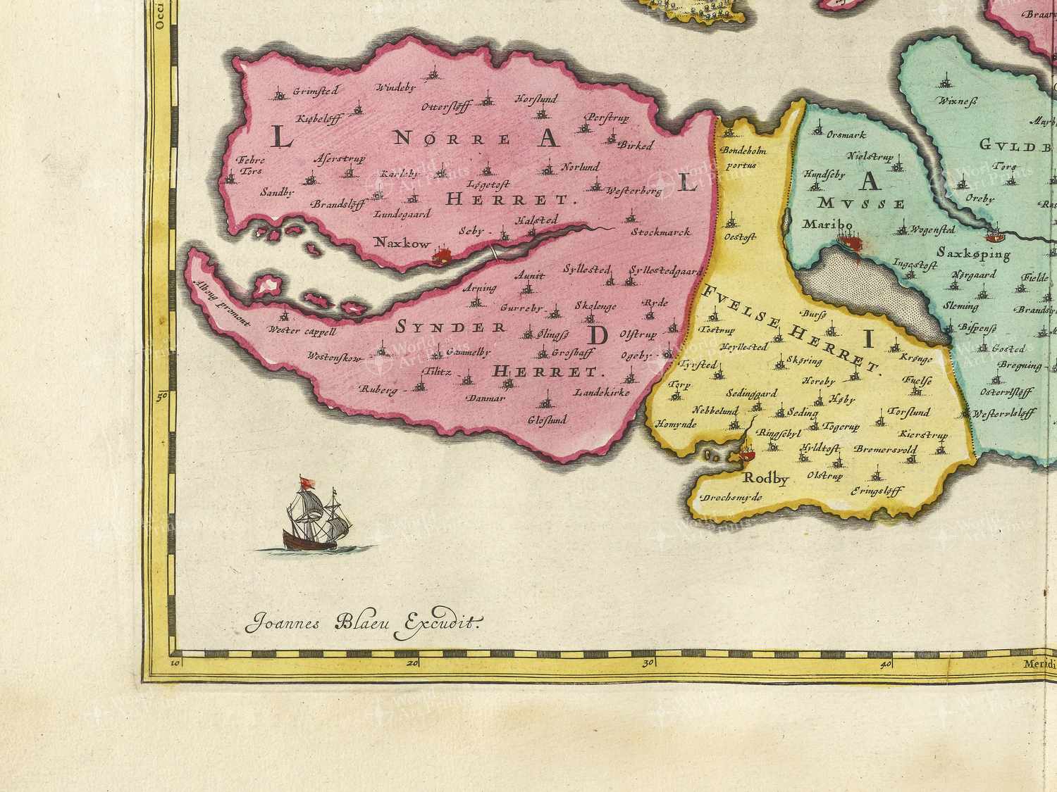 Map bottom left quadrant