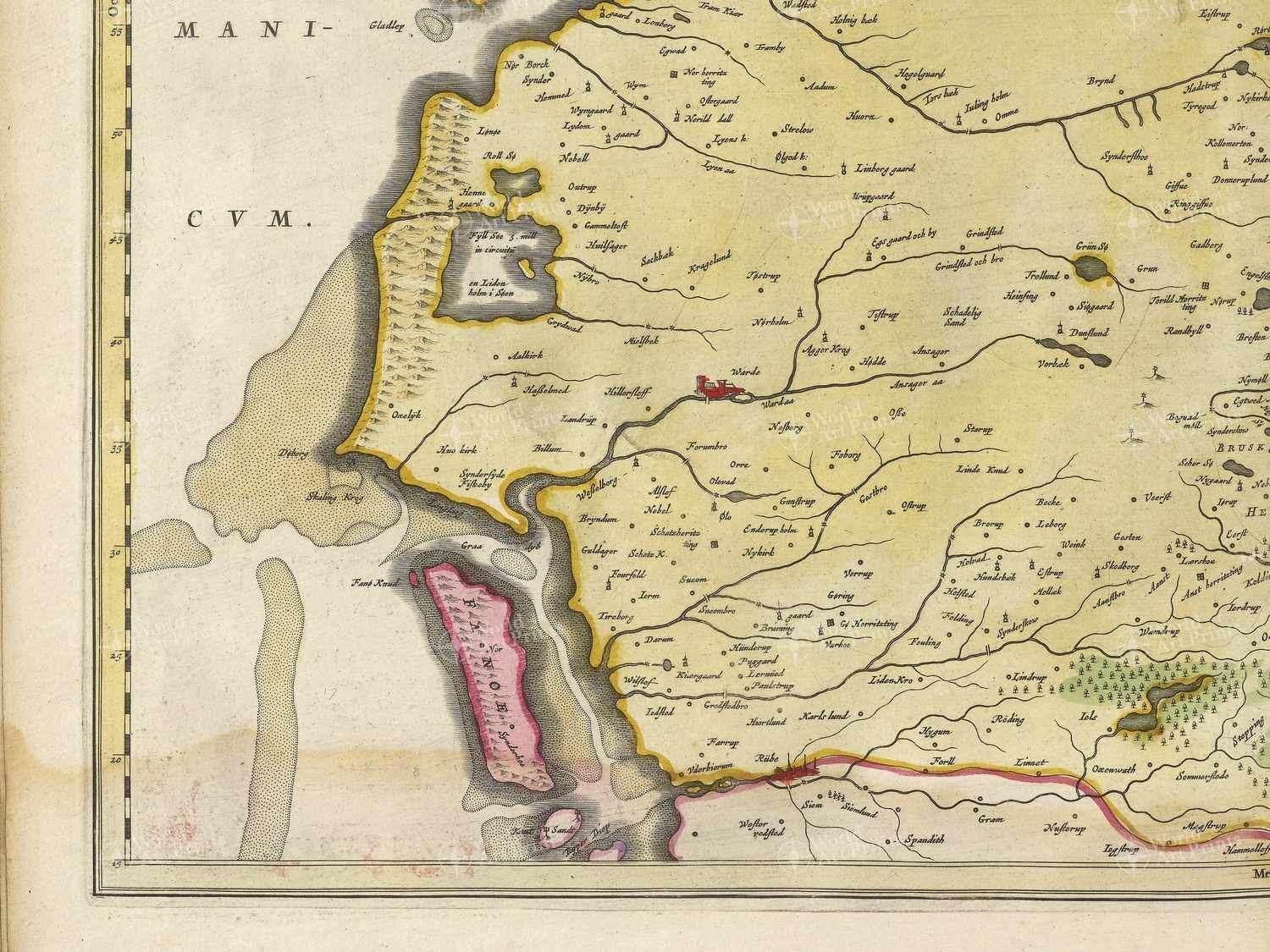 Map bottom left quadrant