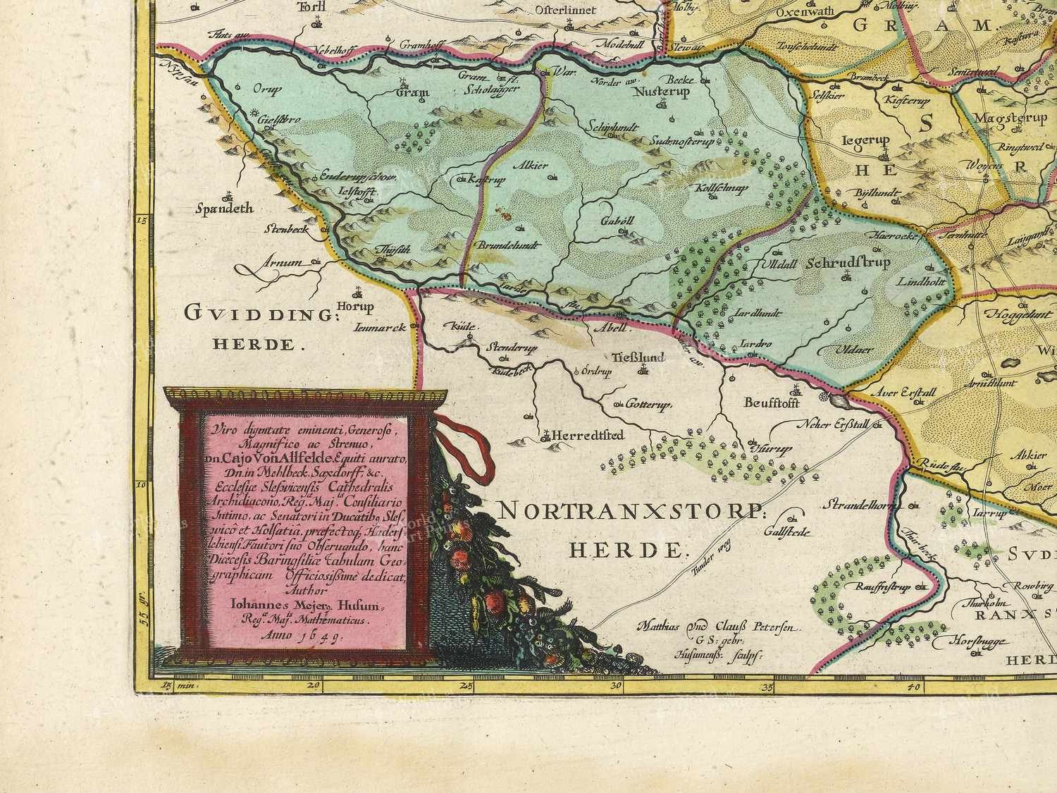 Map bottom left quadrant