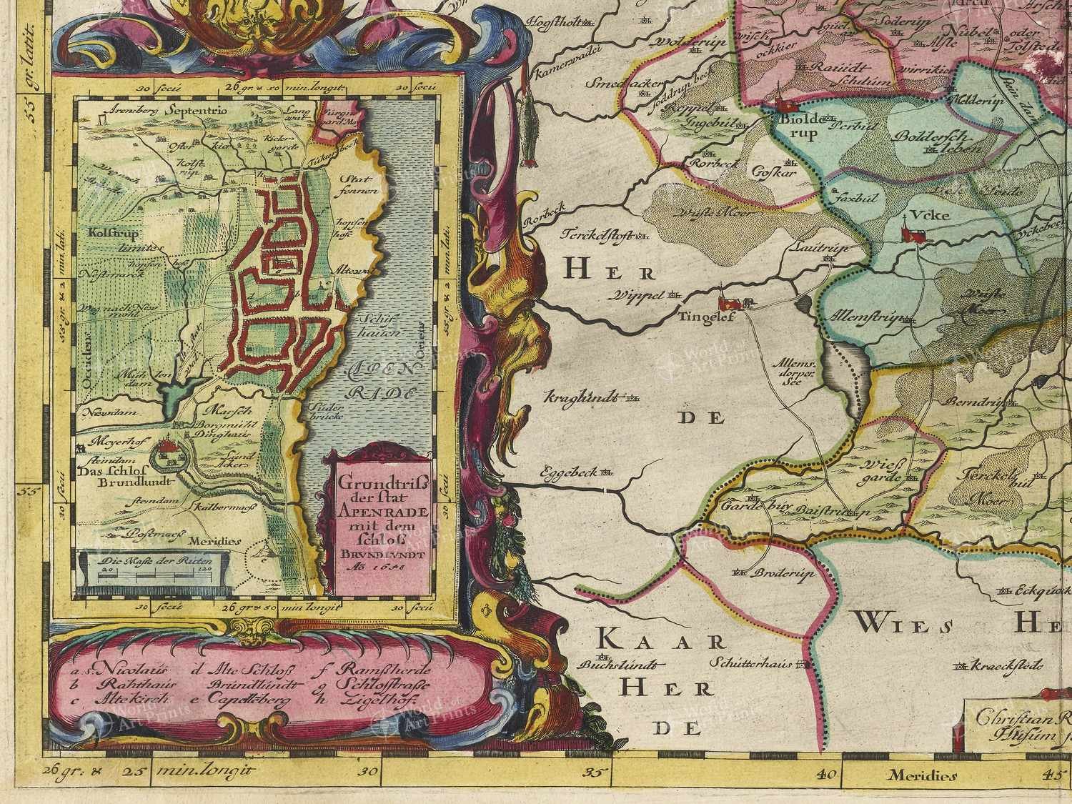 Map bottom left quadrant
