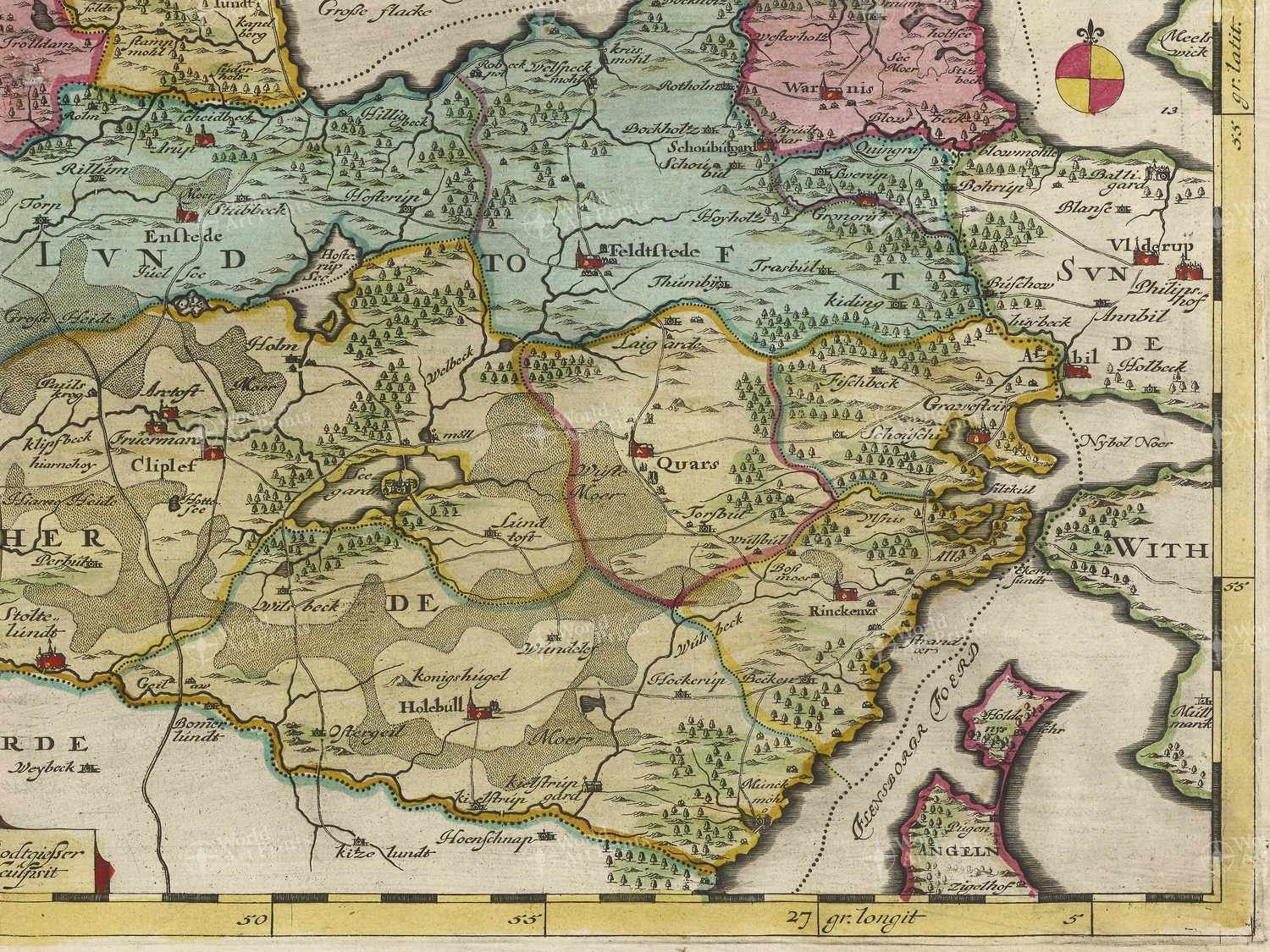 Map bottom right quadrant