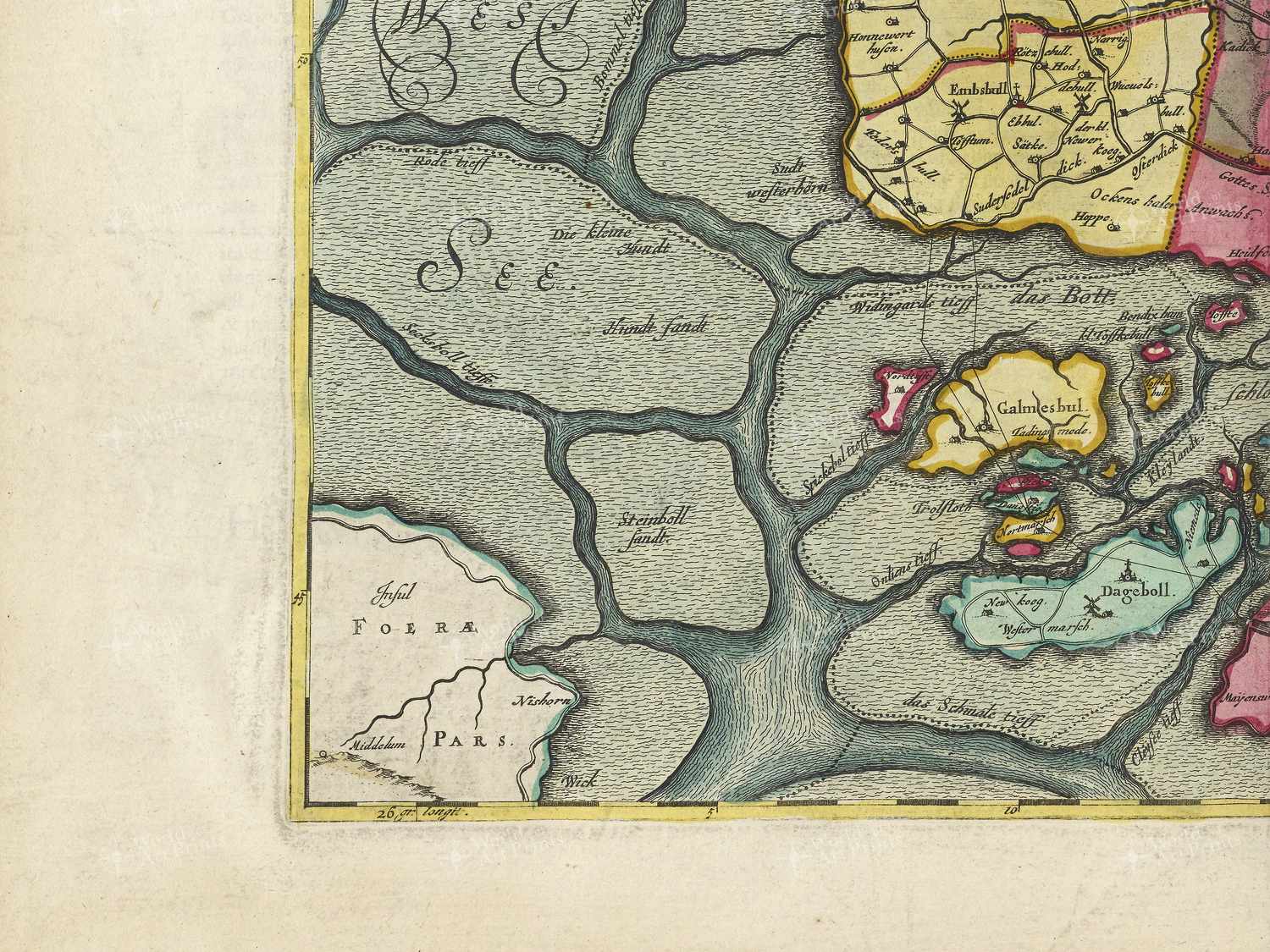 Map bottom left quadrant