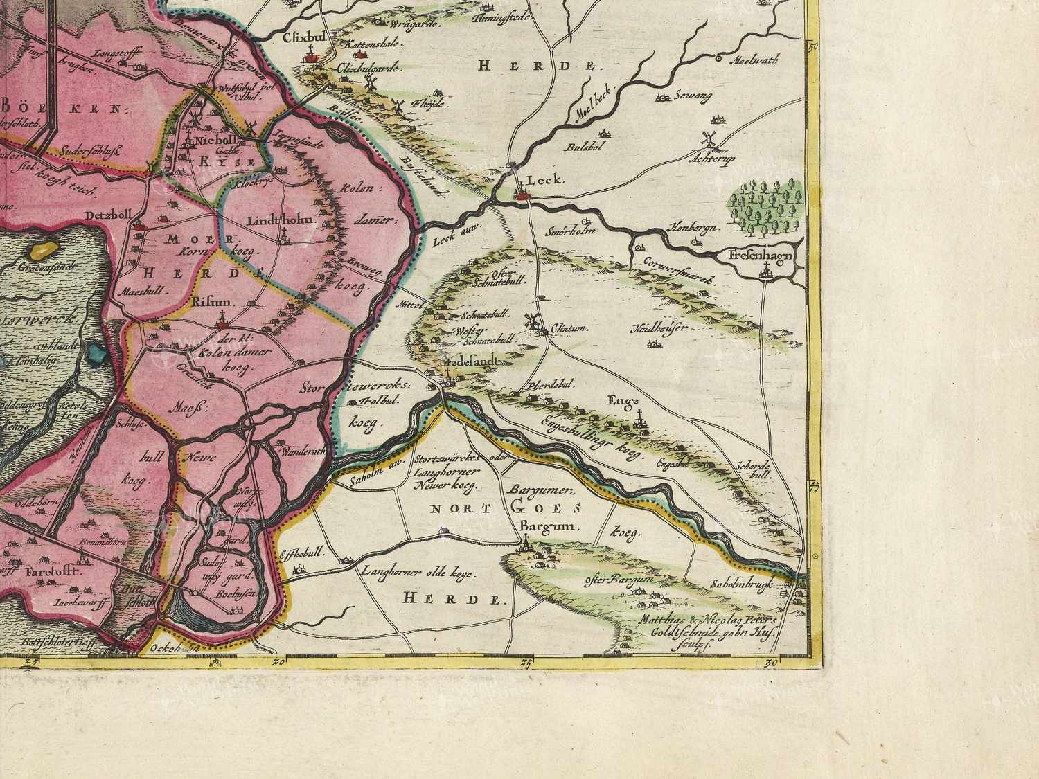 Map bottom right quadrant