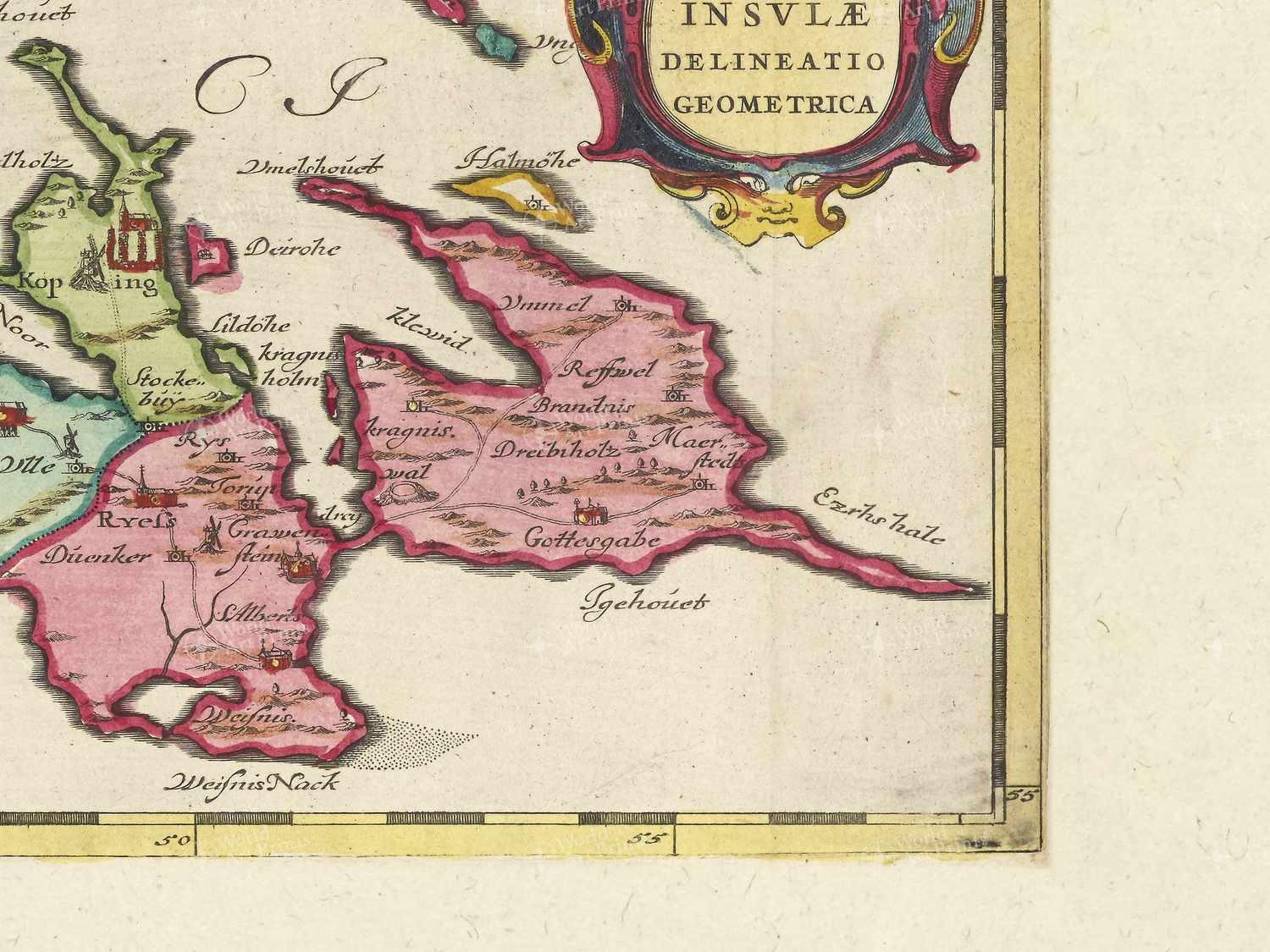 Map bottom right quadrant
