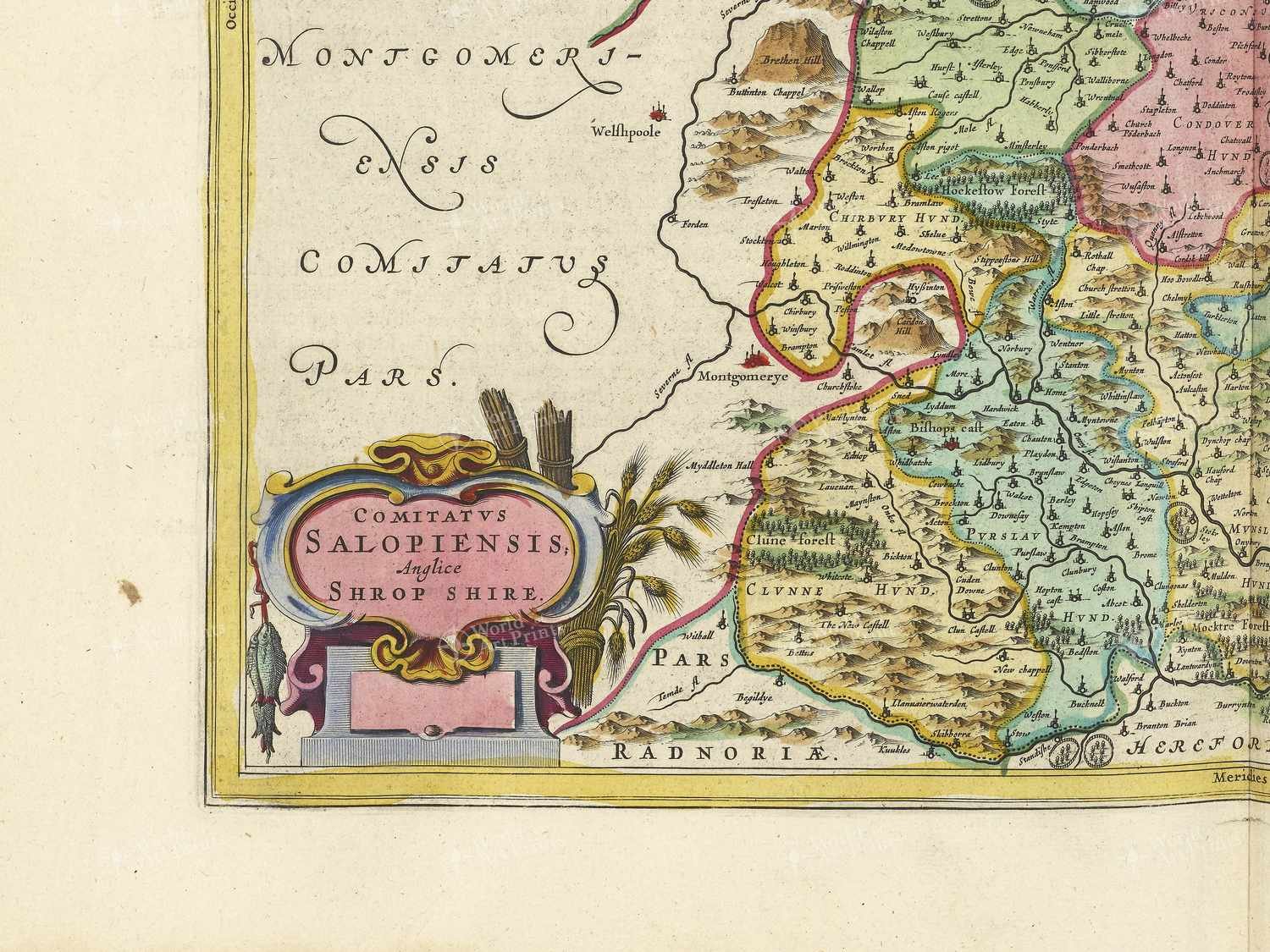 Map bottom left quadrant