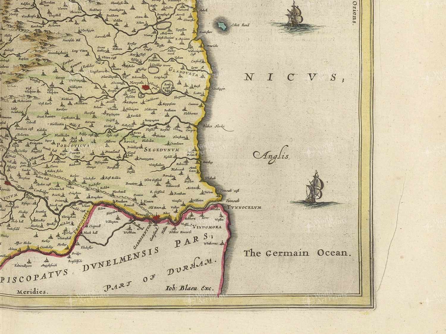 Map bottom right quadrant