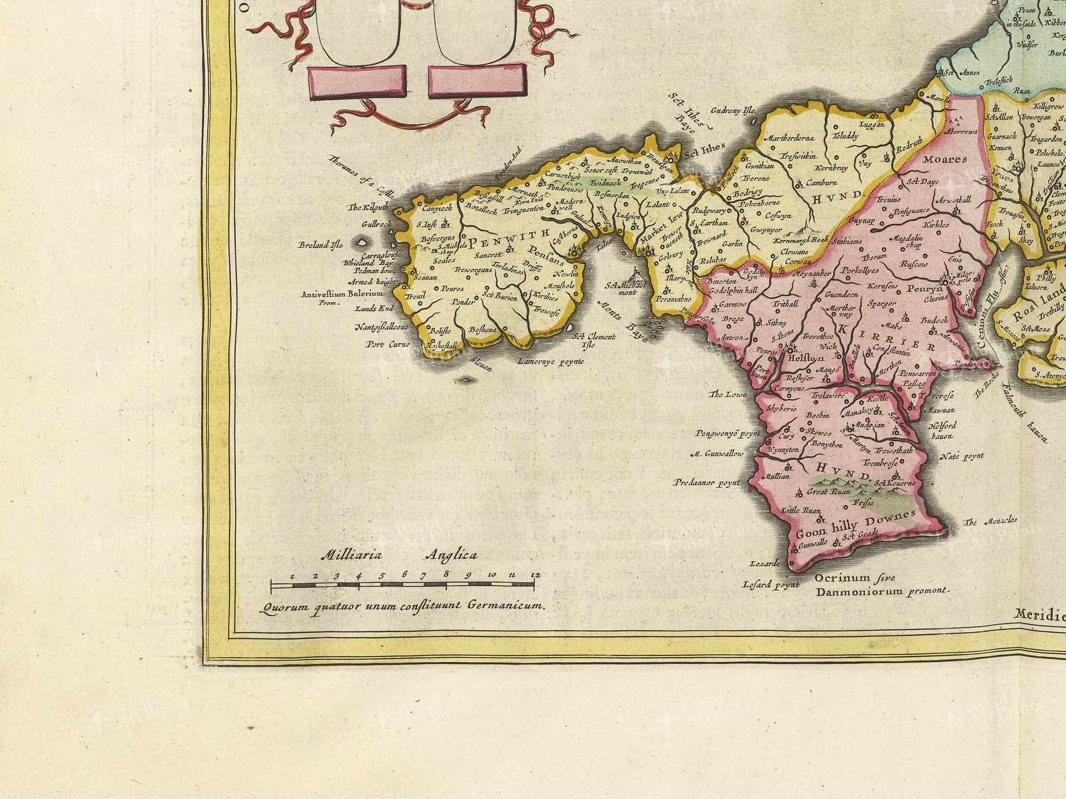Map bottom left quadrant