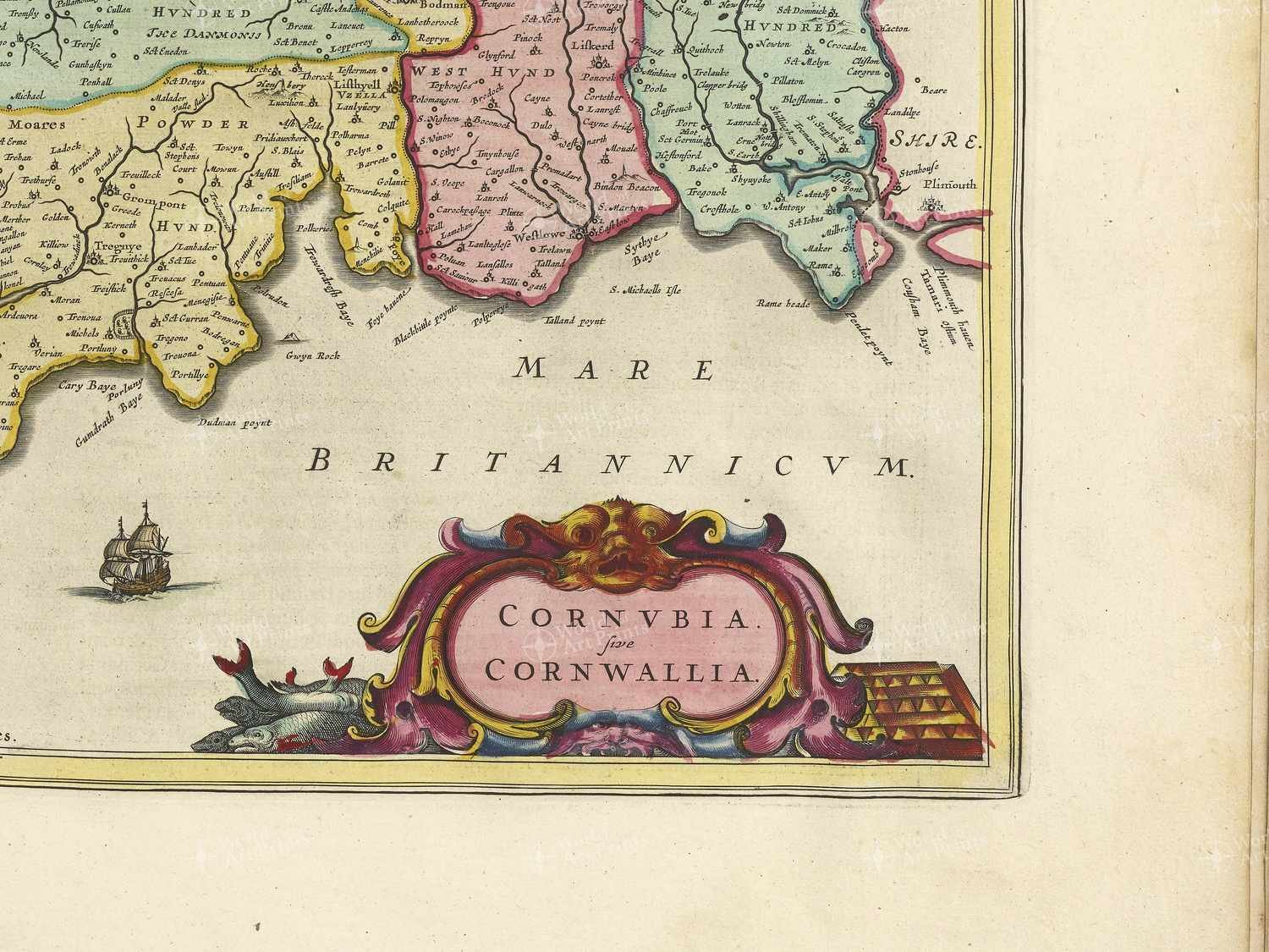 Map bottom right quadrant