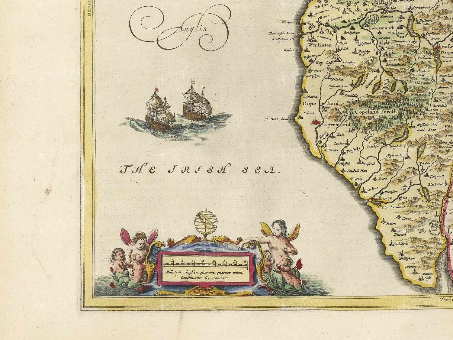 Map bottom left quadrant