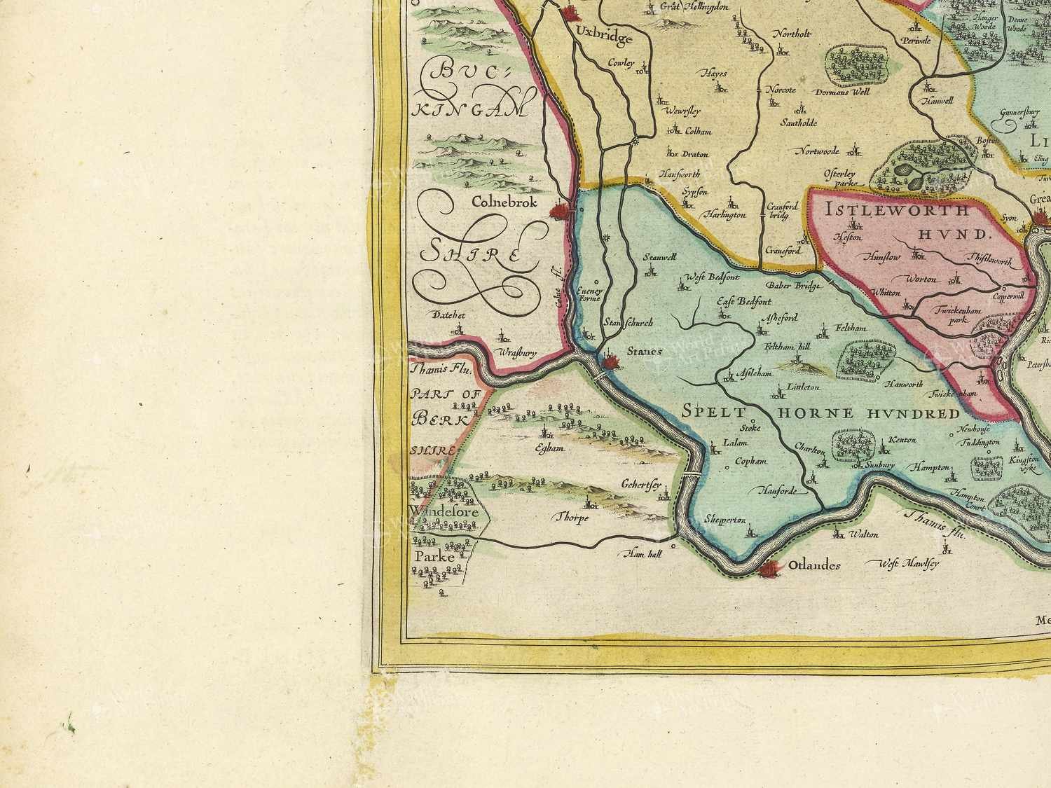Map bottom left quadrant