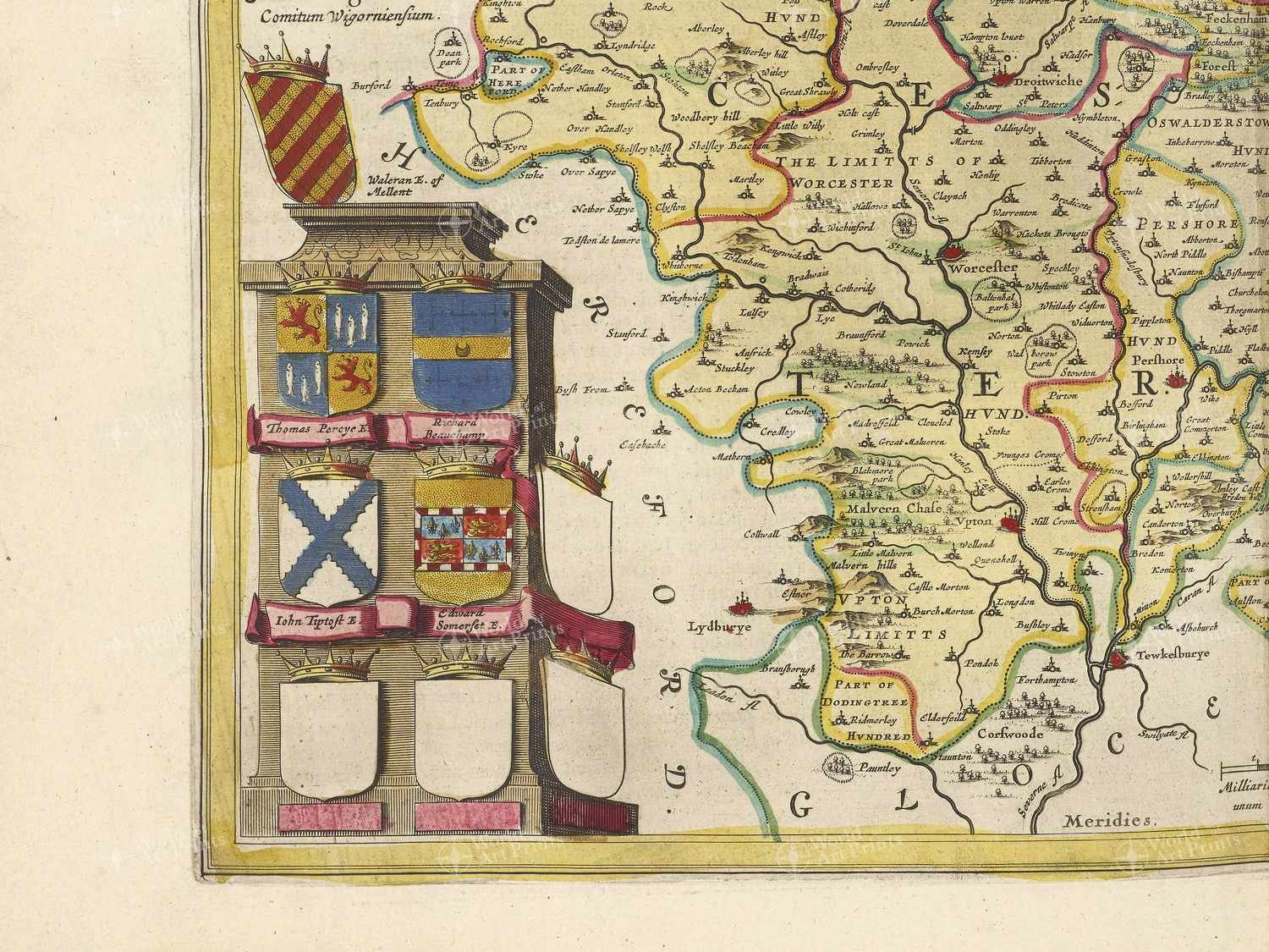 Map bottom left quadrant