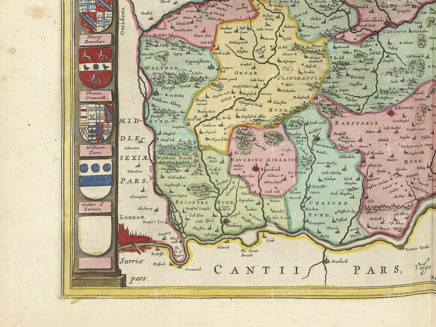 Map bottom left quadrant