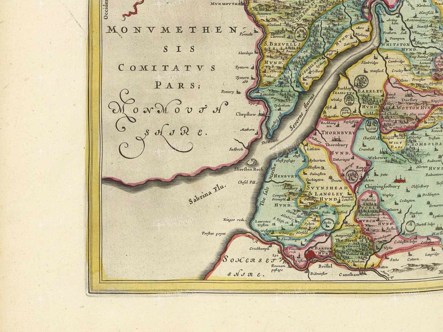Map bottom left quadrant