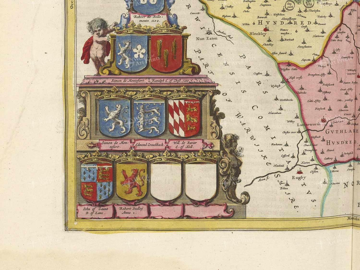 Map bottom left quadrant