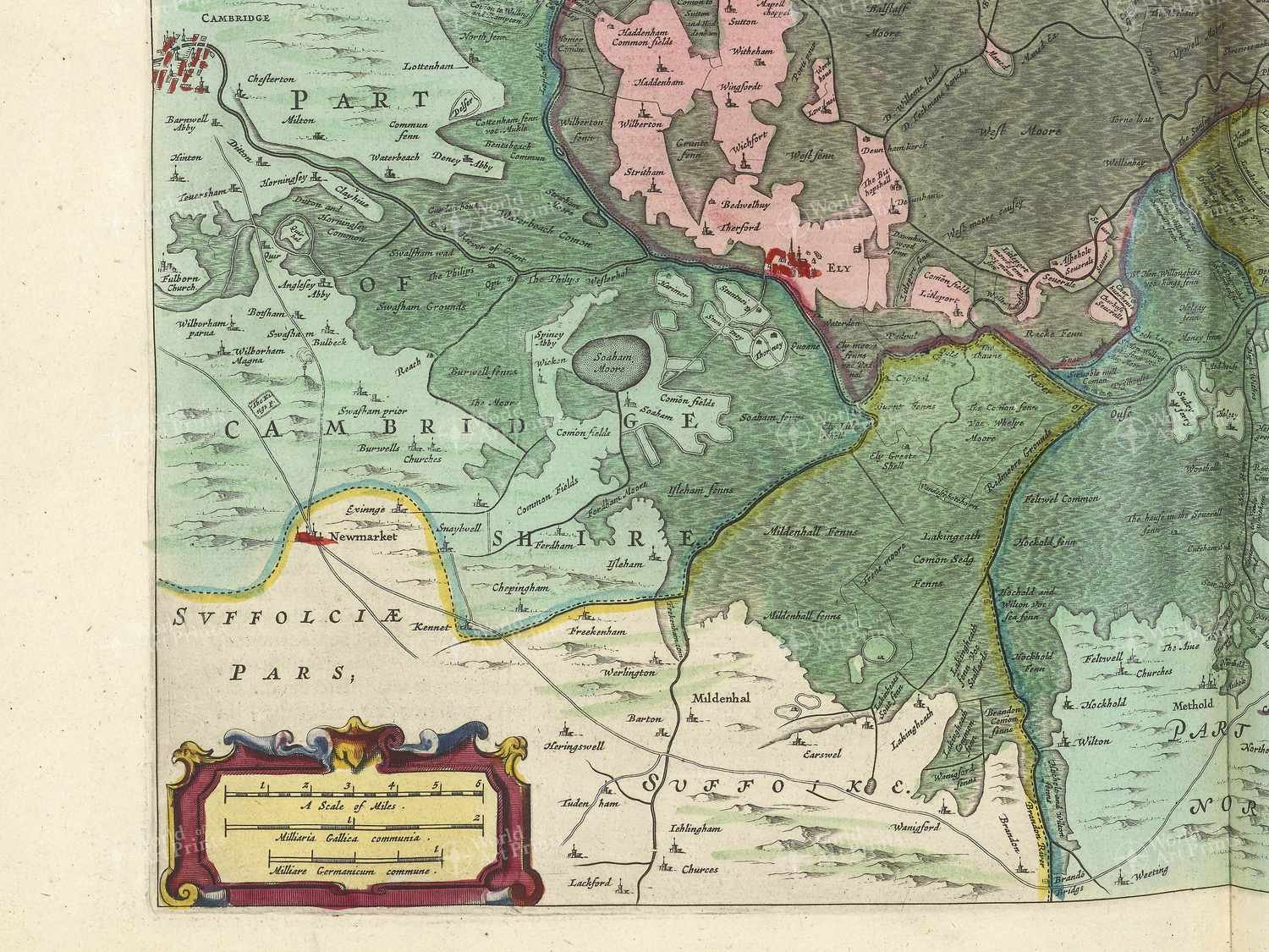 Map bottom left quadrant
