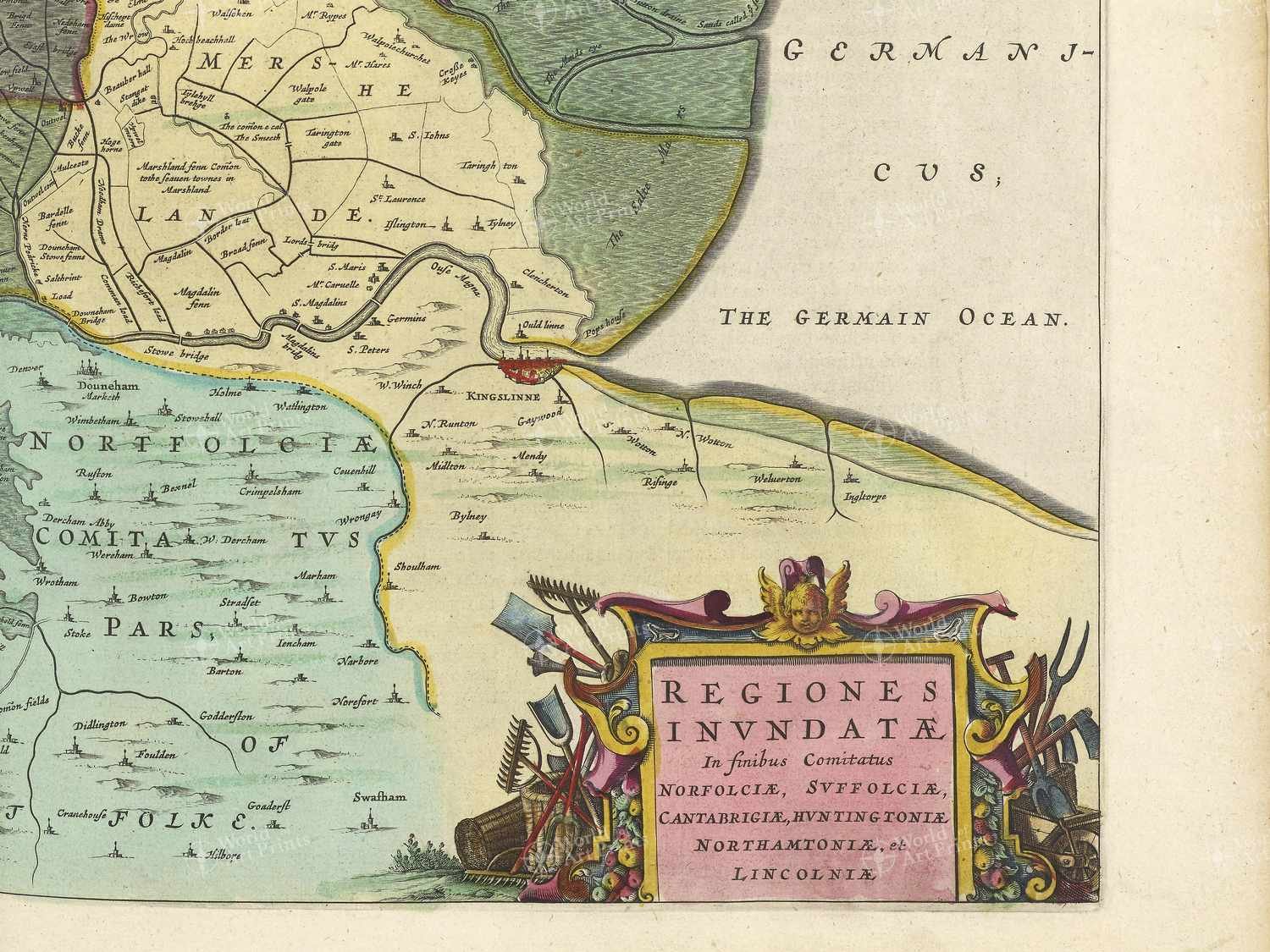 Map bottom right quadrant