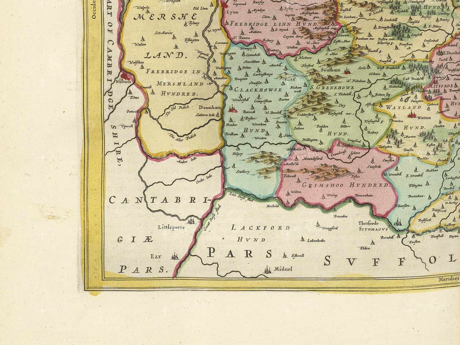 Map bottom left quadrant