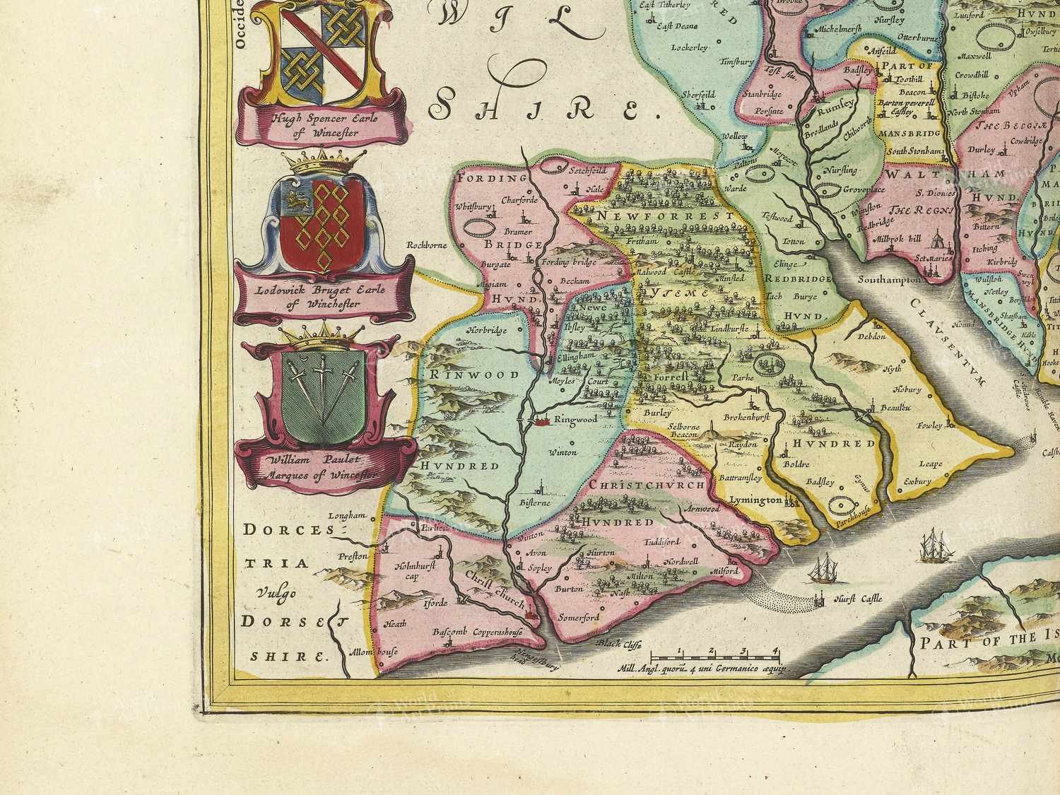 Map bottom left quadrant