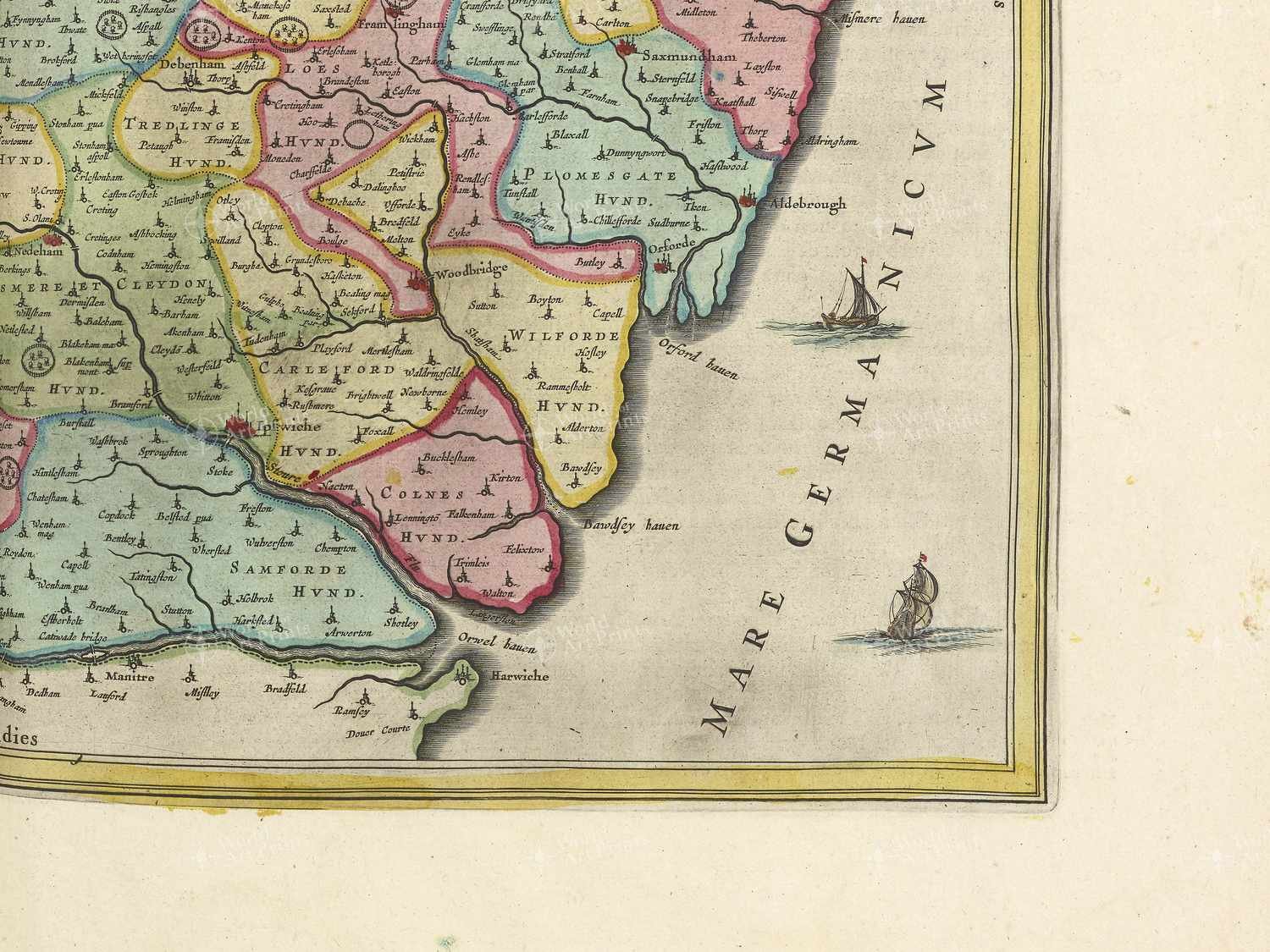 Map bottom right quadrant