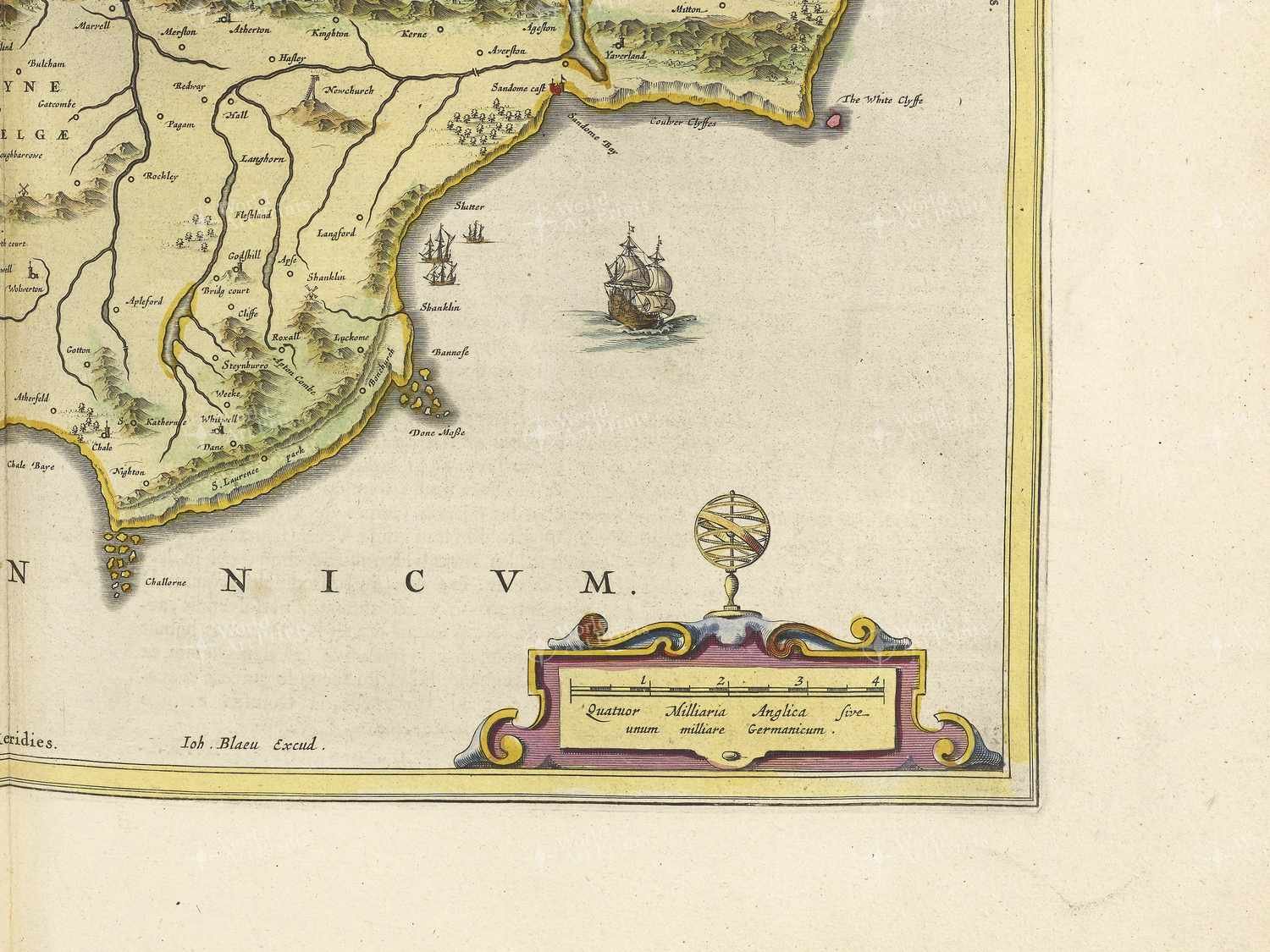 Map bottom right quadrant