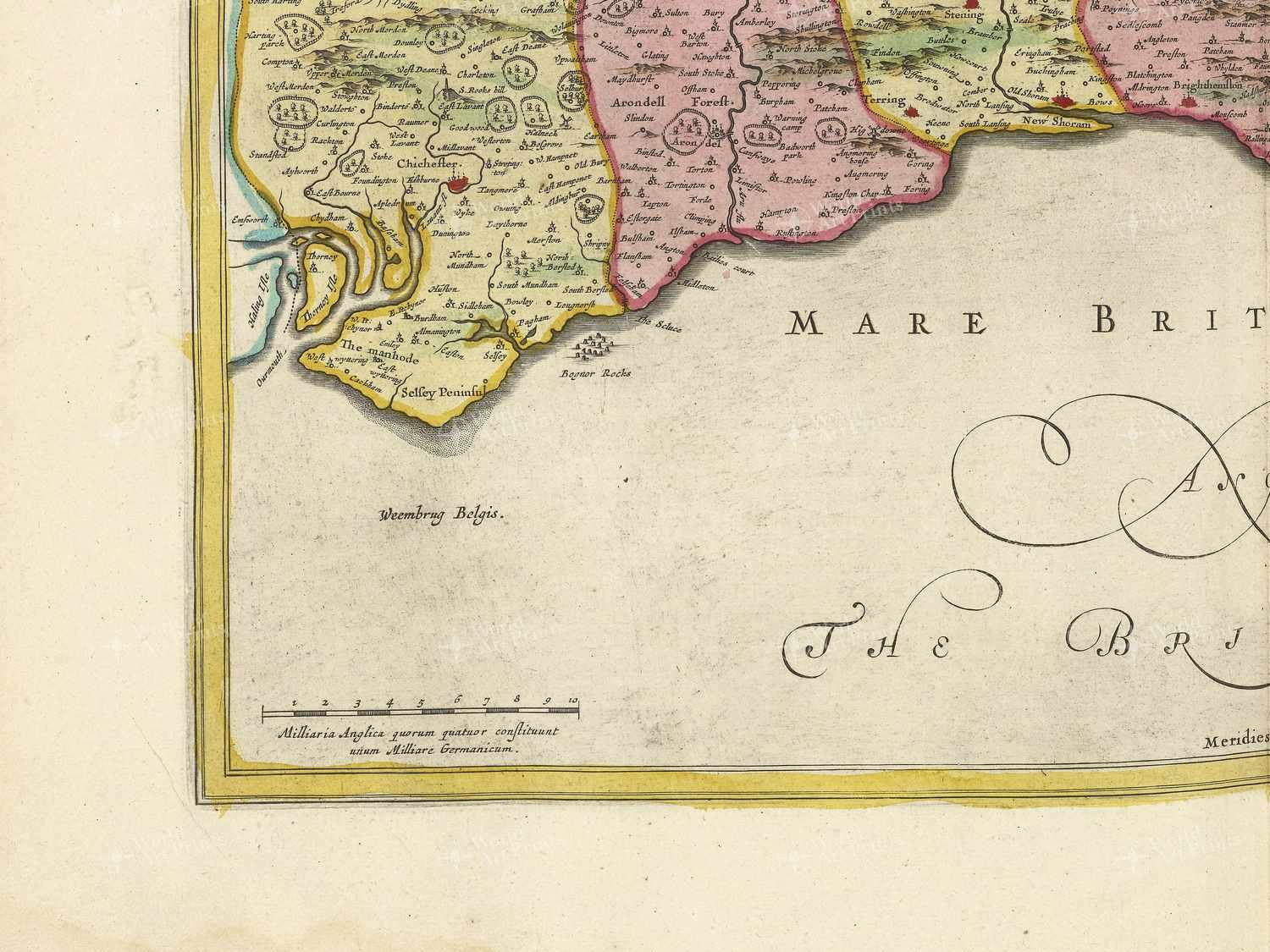 Map bottom left quadrant