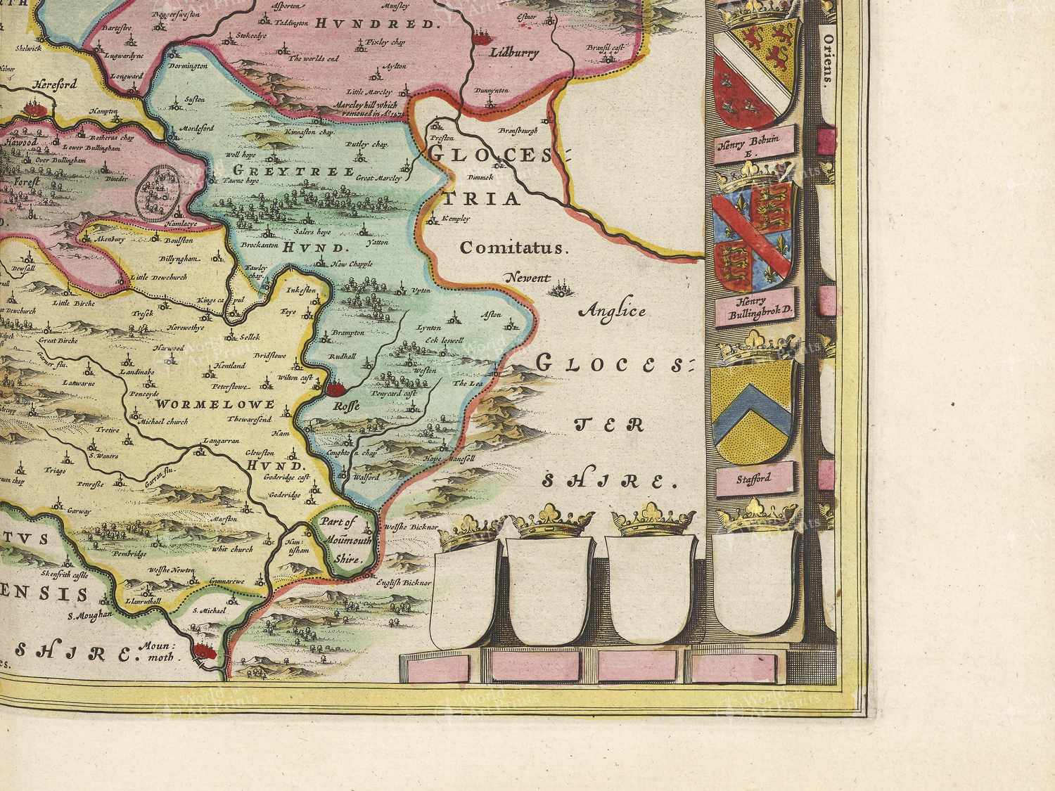 Map bottom right quadrant