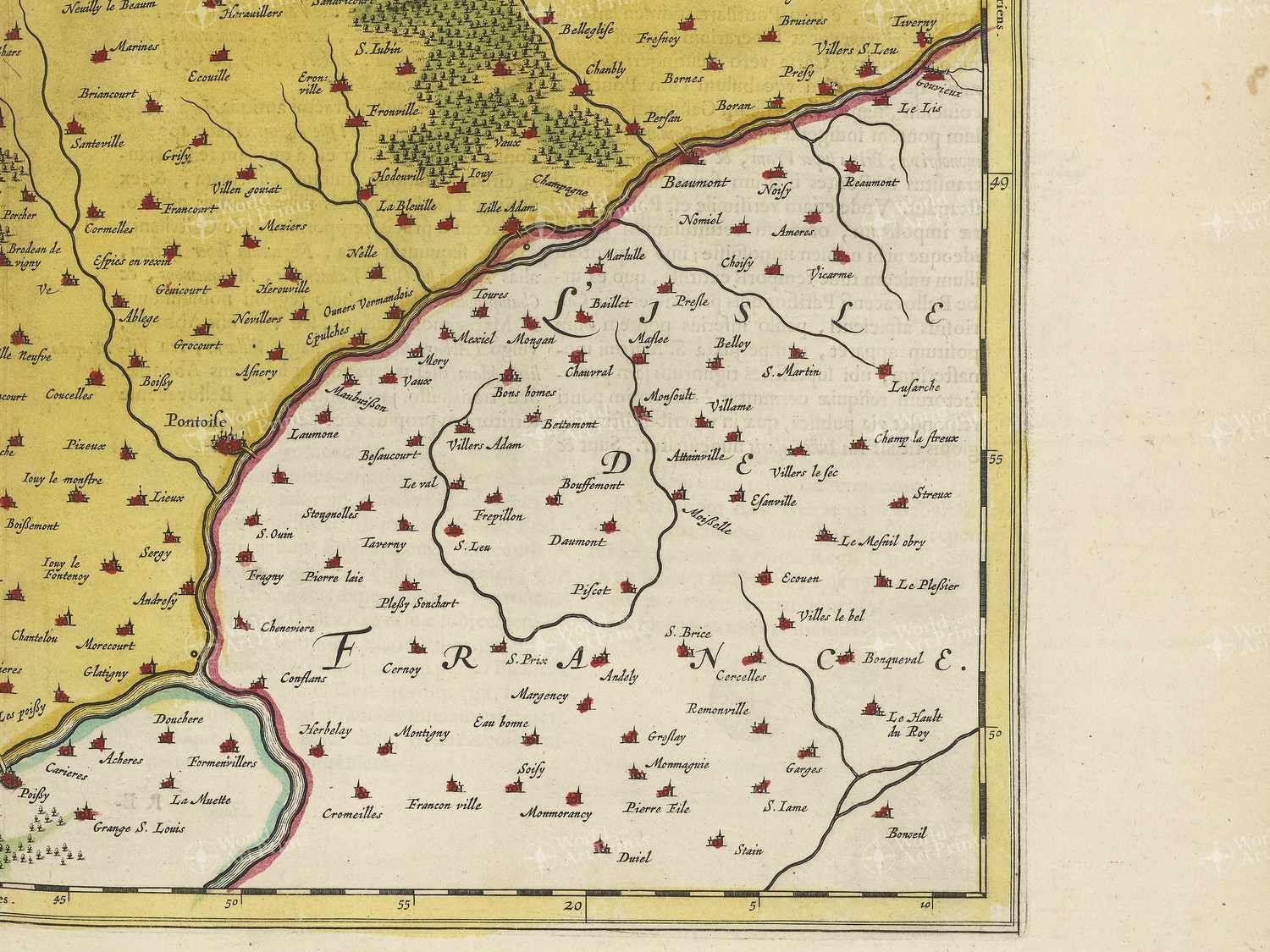 Map bottom right quadrant