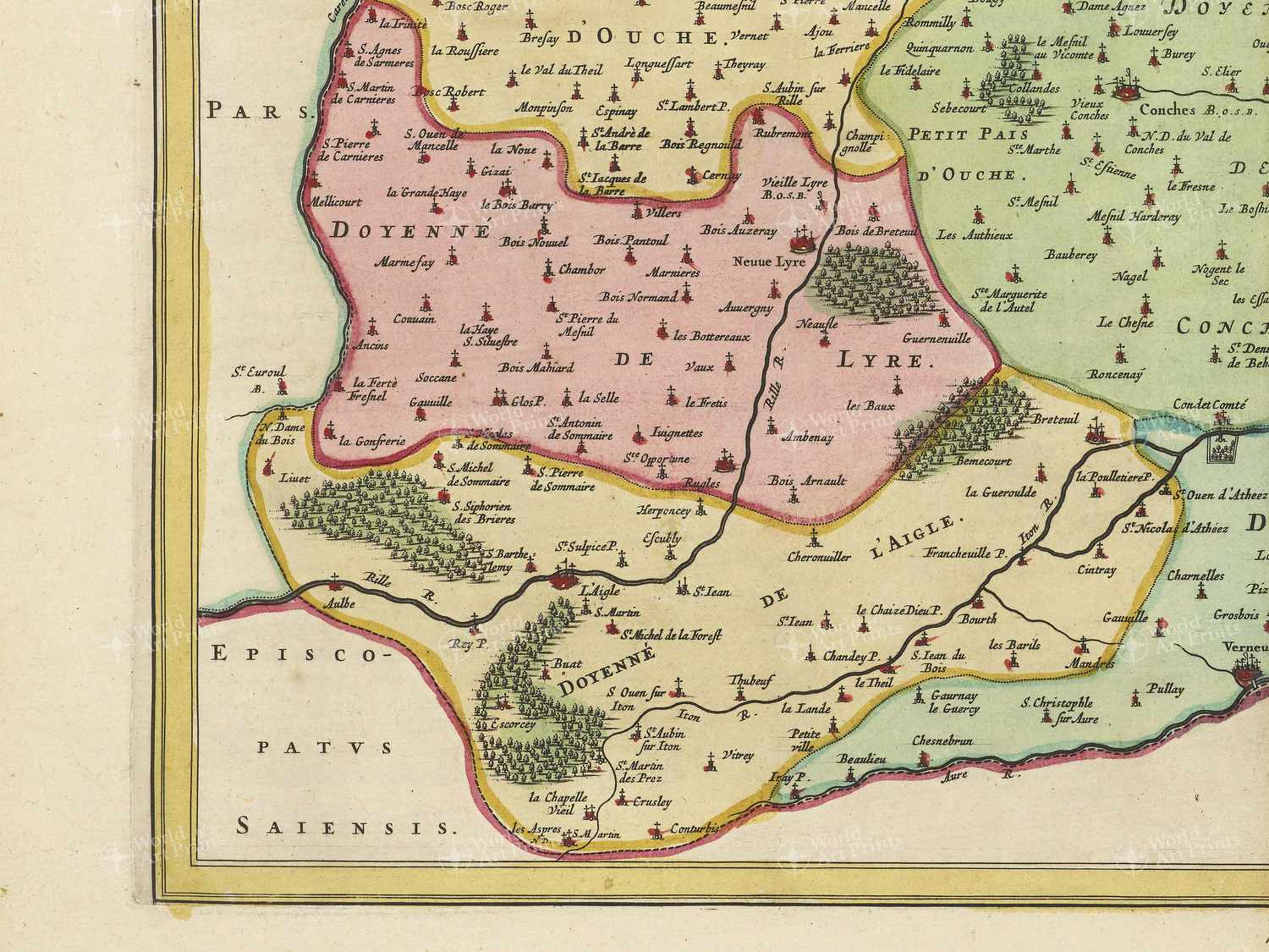 Map bottom left quadrant
