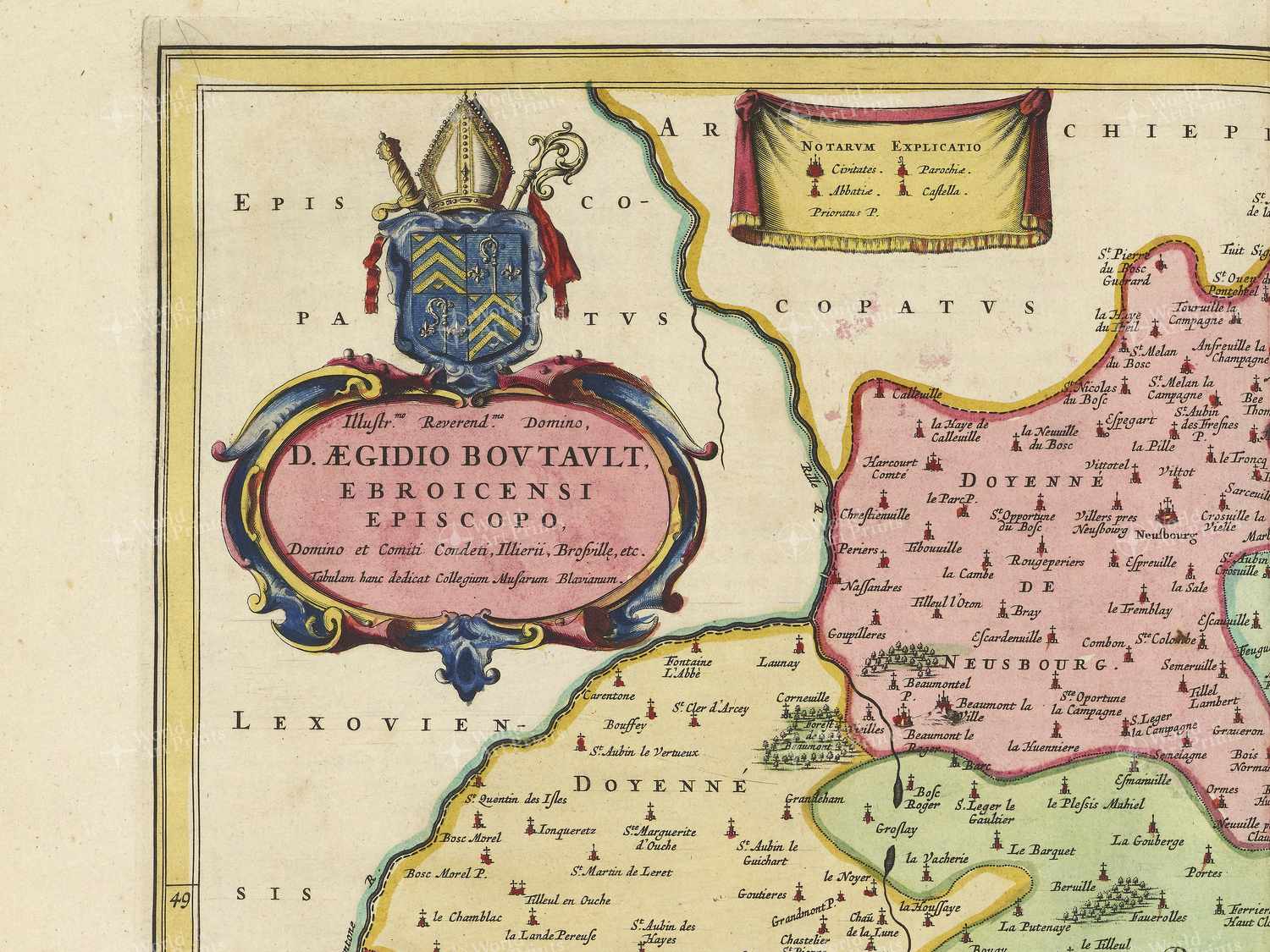 Map top left quadrant
