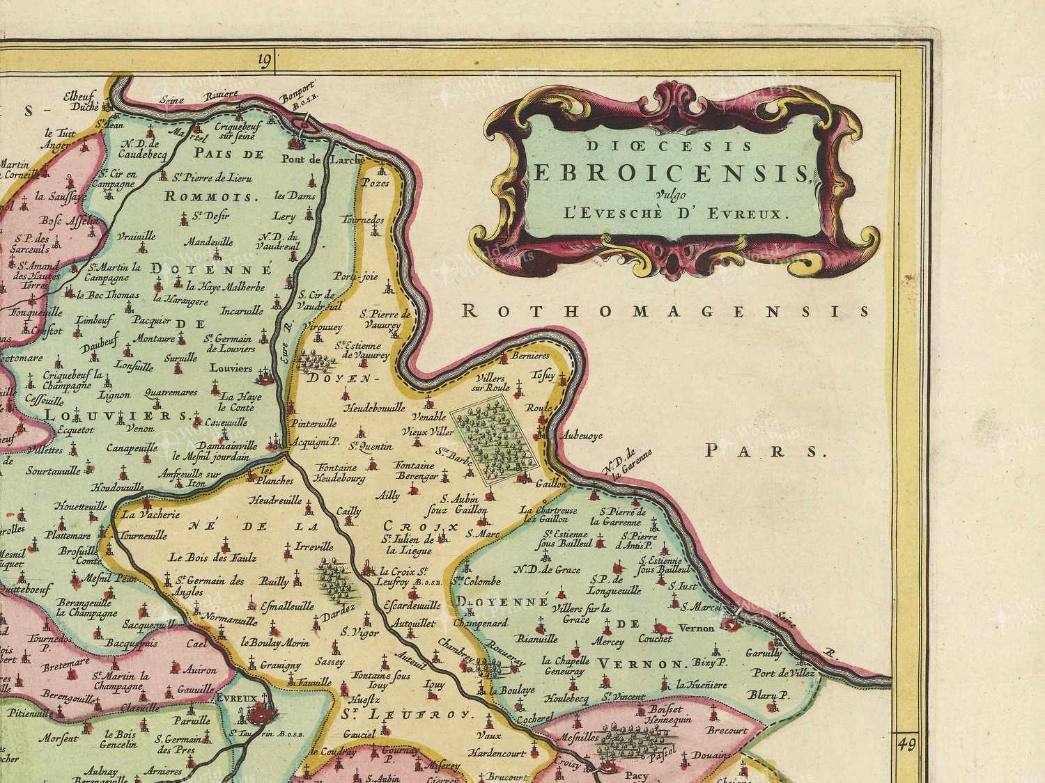 Map top right quadrant