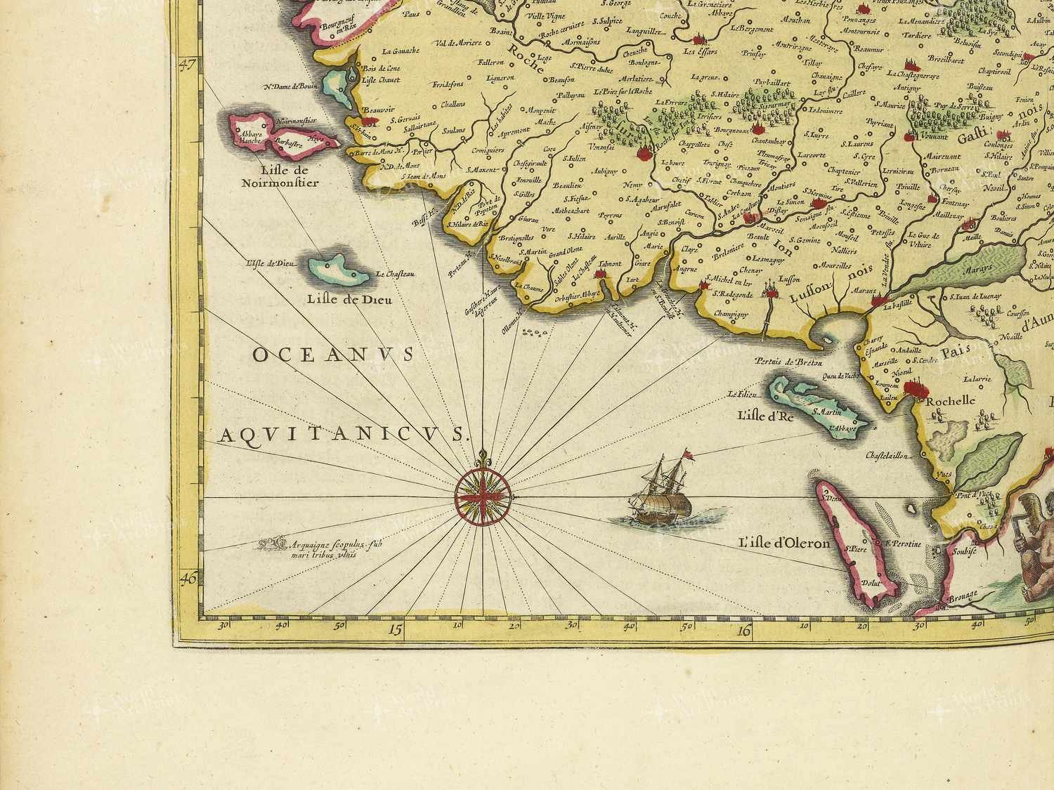 Map bottom left quadrant