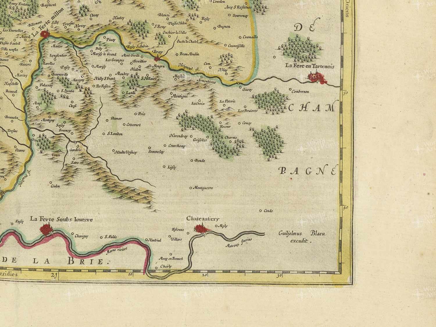 Map bottom right quadrant