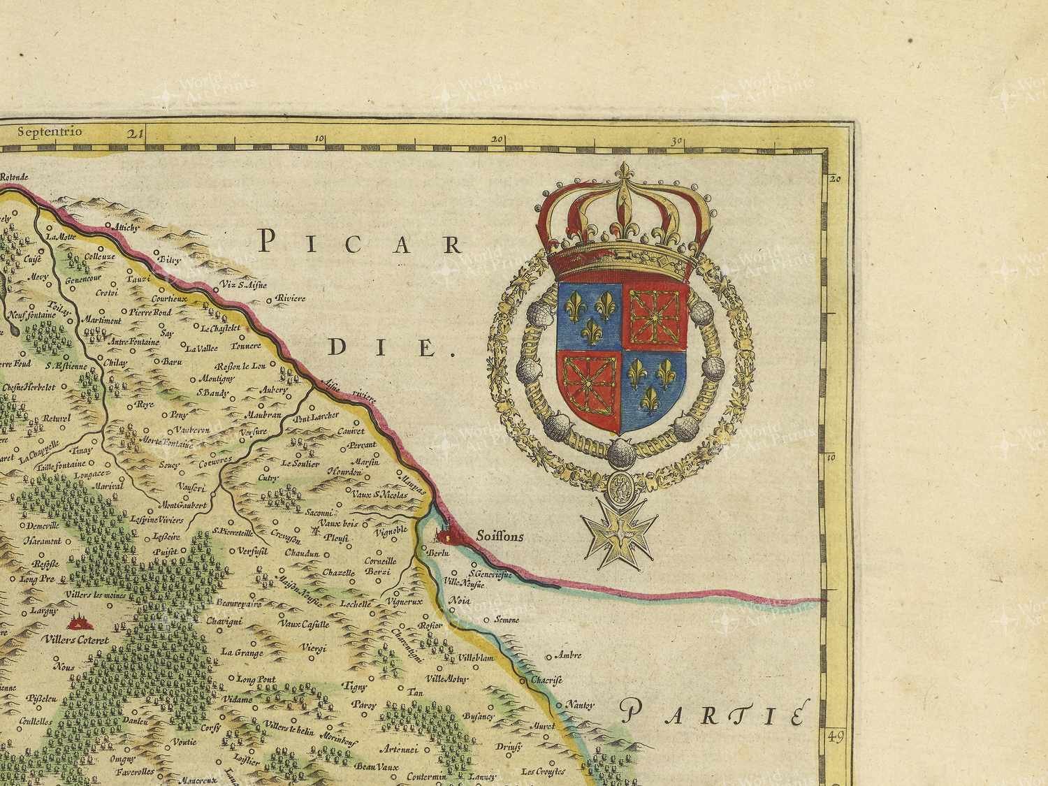 Map top right quadrant