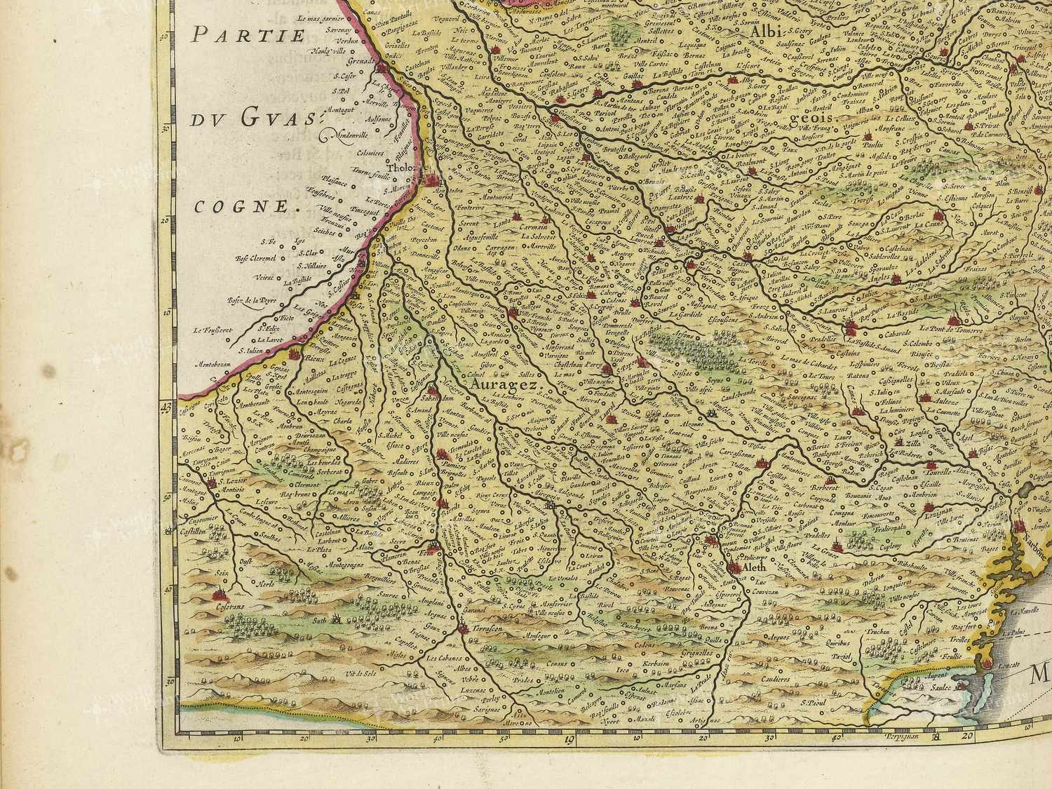 Map bottom left quadrant