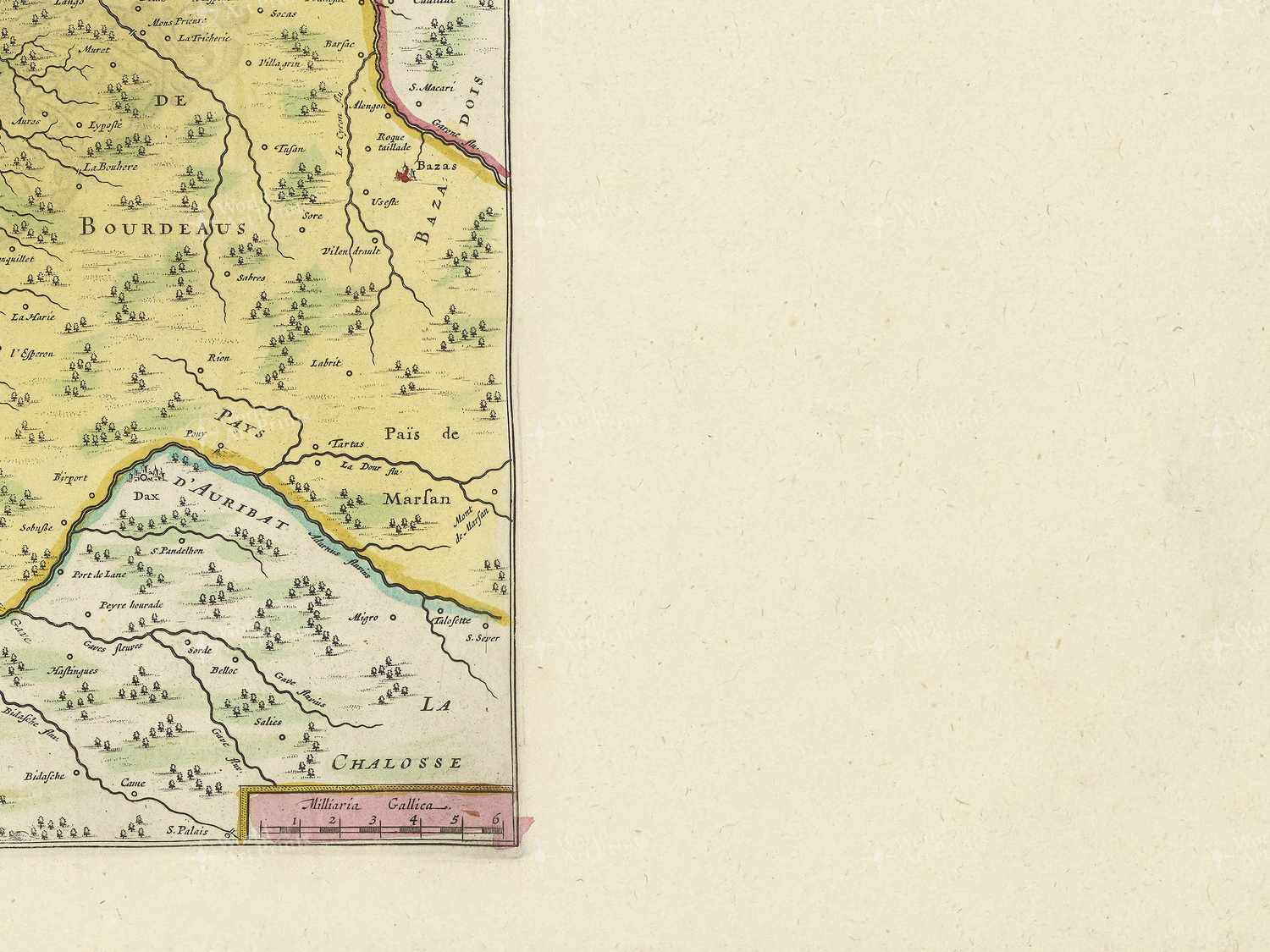 Map bottom right quadrant